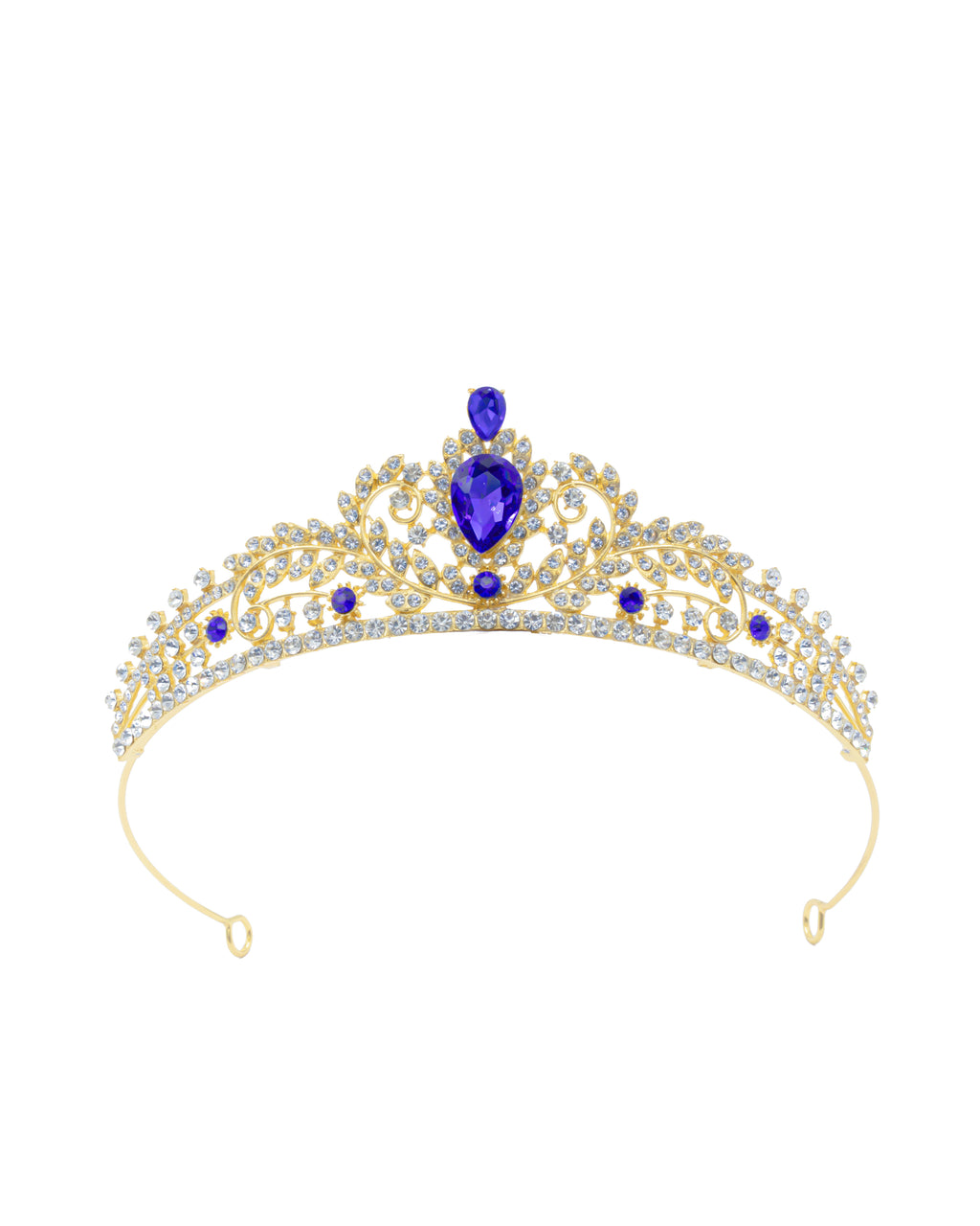 Corona Dorada de Diadema con piedras  - M126 Oro Laminado