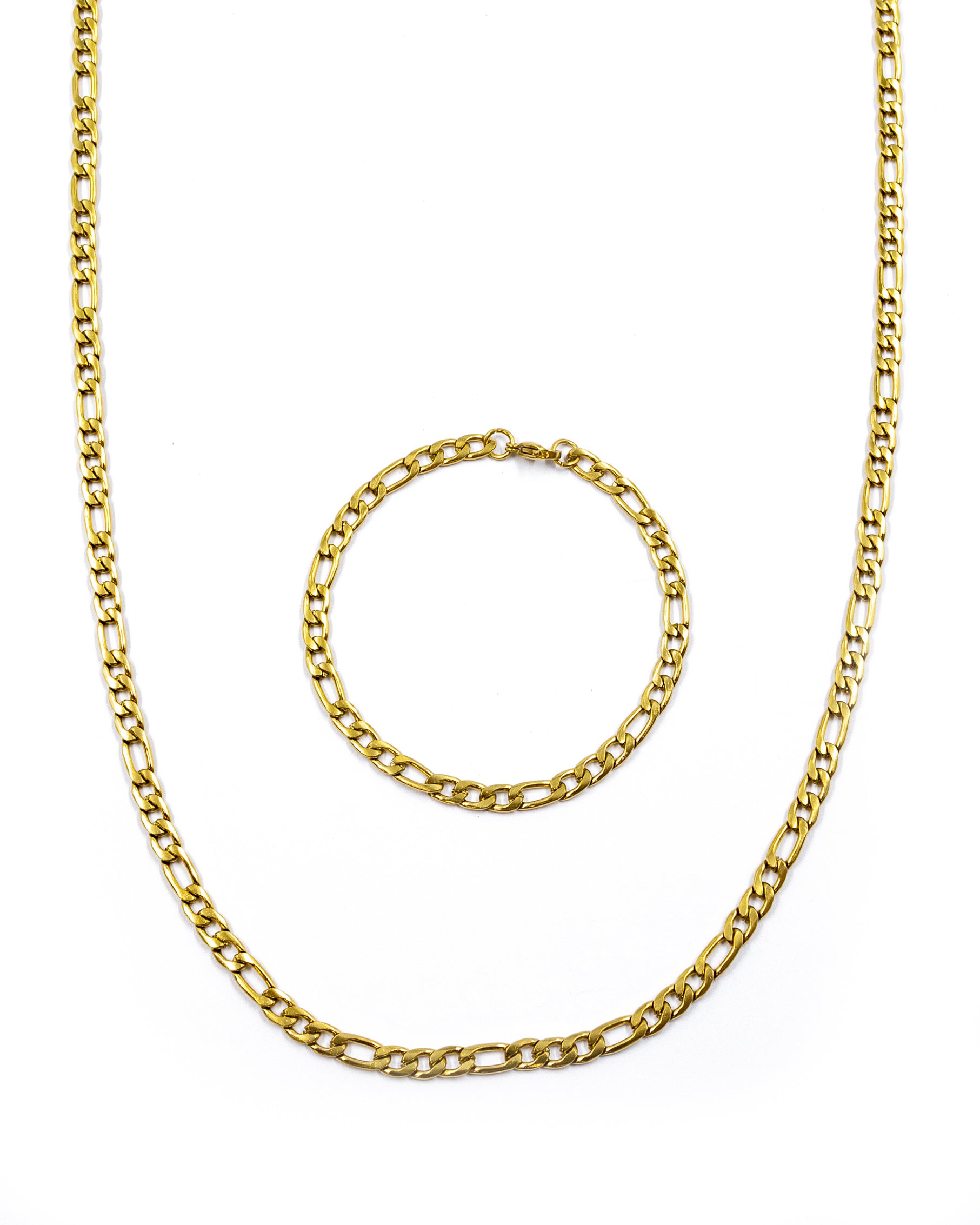 Cadena con Pulsera Dorada - M42 Acero Inoxidable