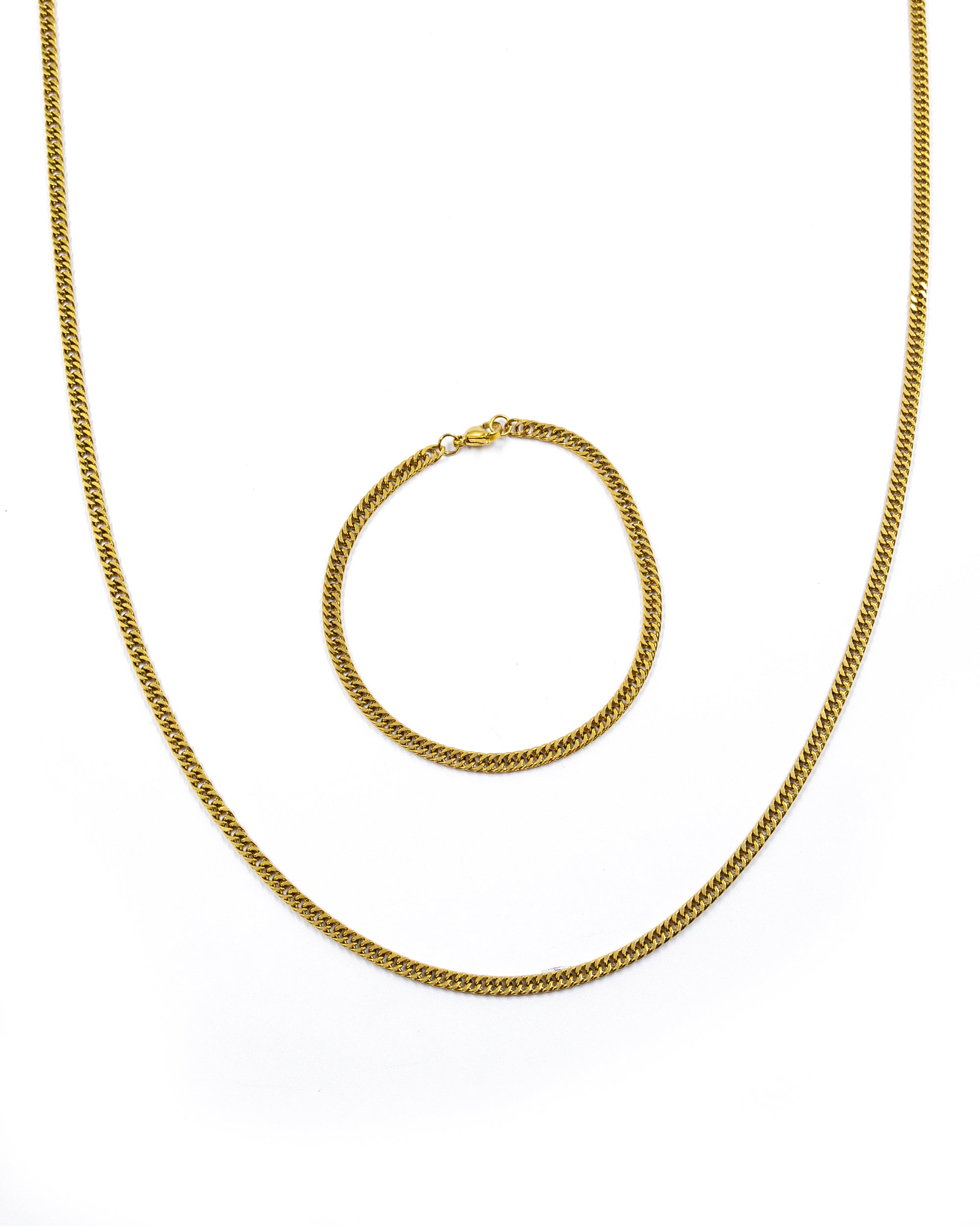 Cadena con Pulsera Dorada - M36 Acero Inoxidable