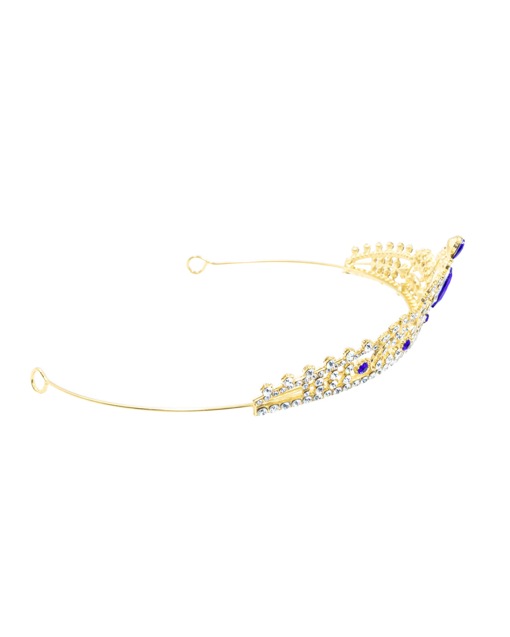 Corona Dorada de Diadema con piedras  - M126 Oro Laminado