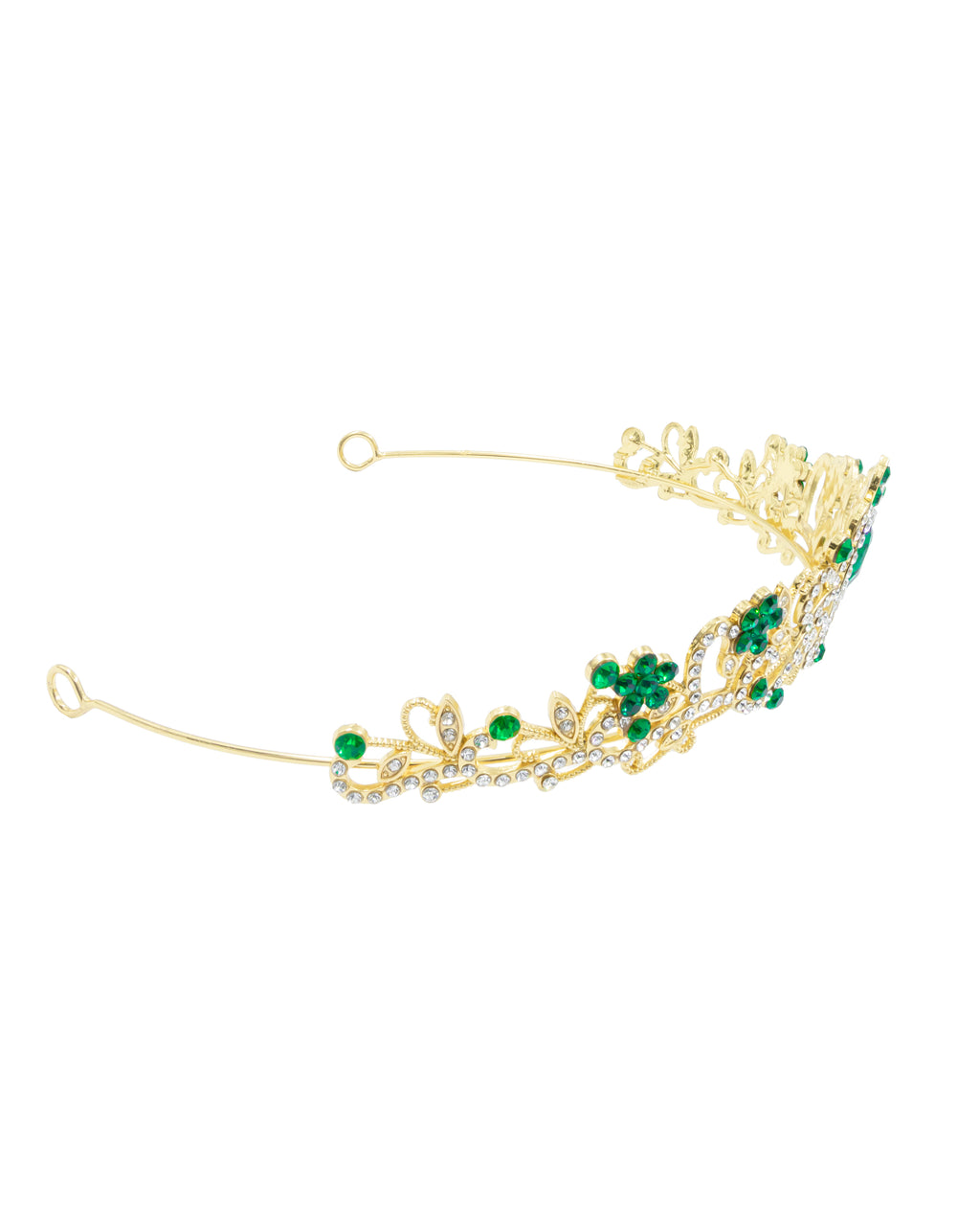 Corona Dorada de Diadema con piedras  - M129 Oro Laminado