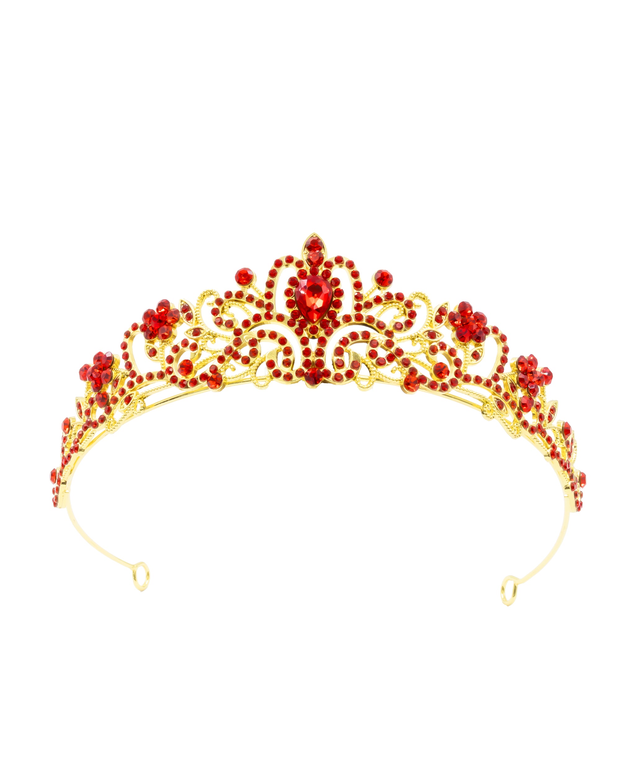 Corona Dorada de Diadema con piedras  - M131 Oro Laminado