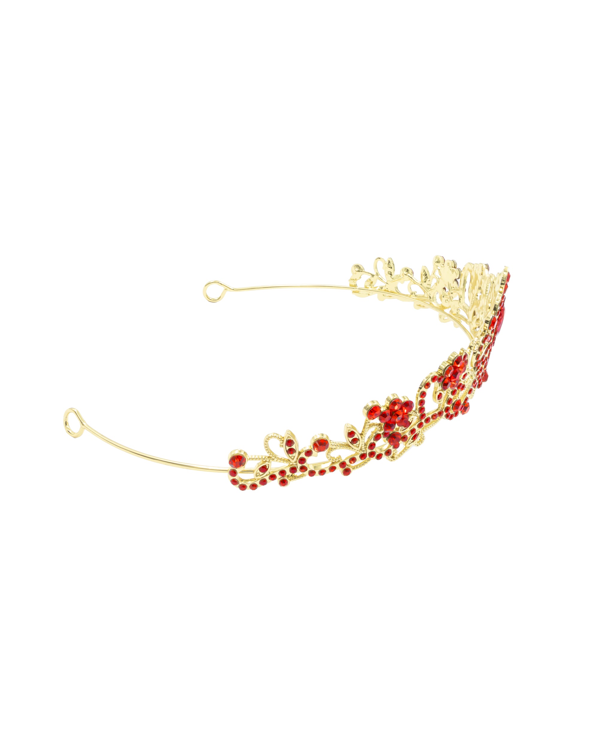 Corona Dorada de Diadema con piedras  - M131 Oro Laminado