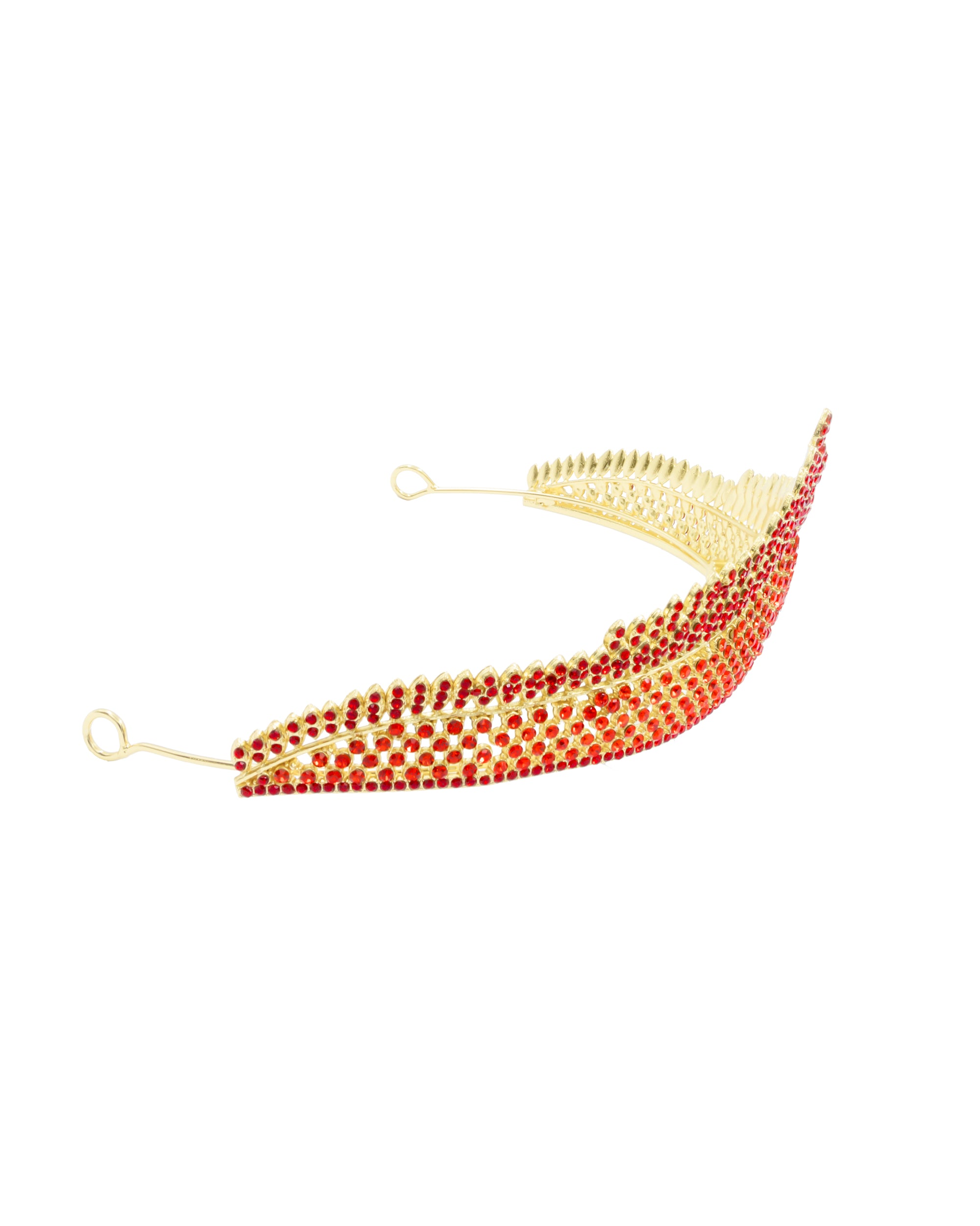 Corona Dorada de Diadema con piedras  - M133 Oro Laminado