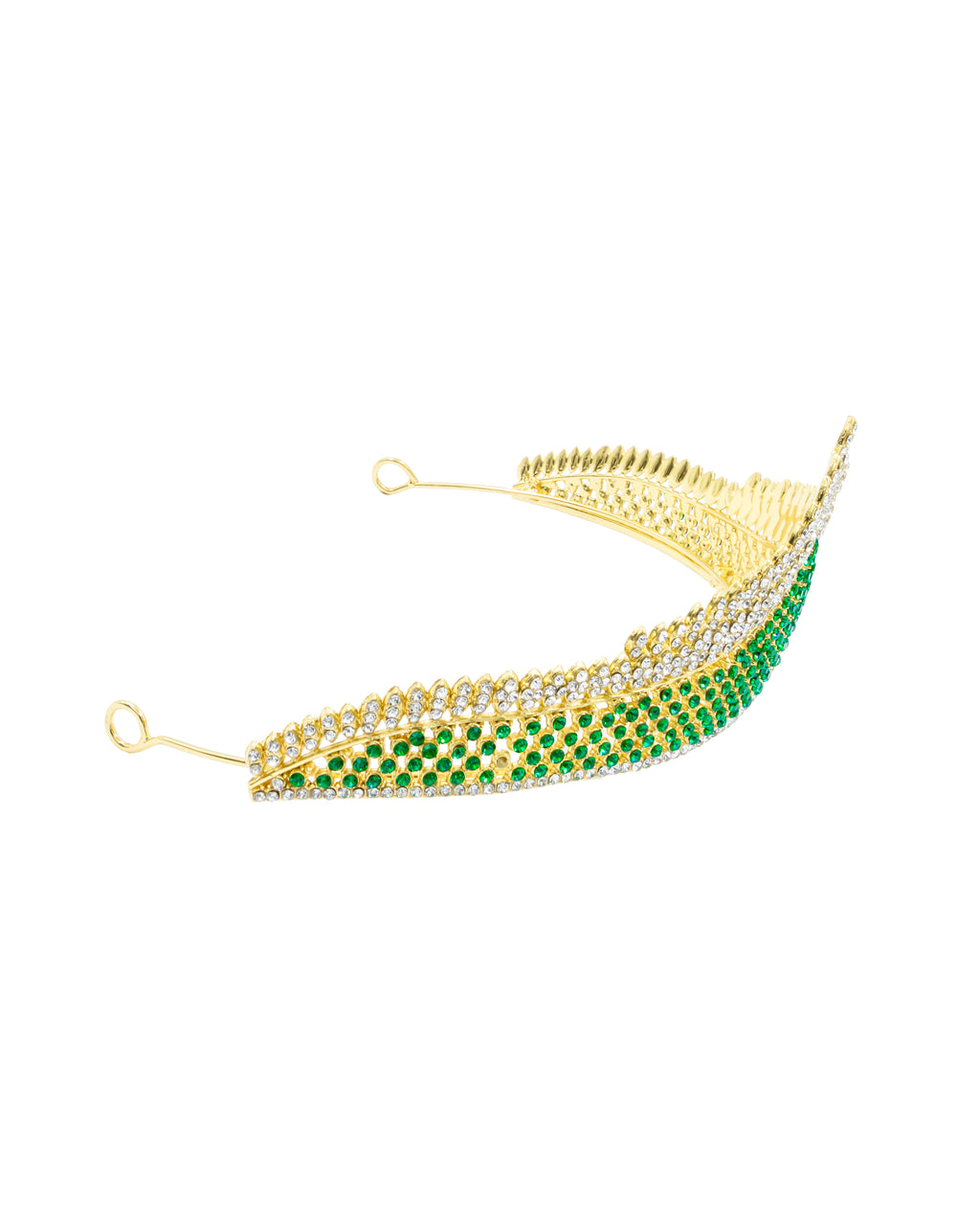 Corona Dorada de Diadema con piedras  - M134 Oro Laminado