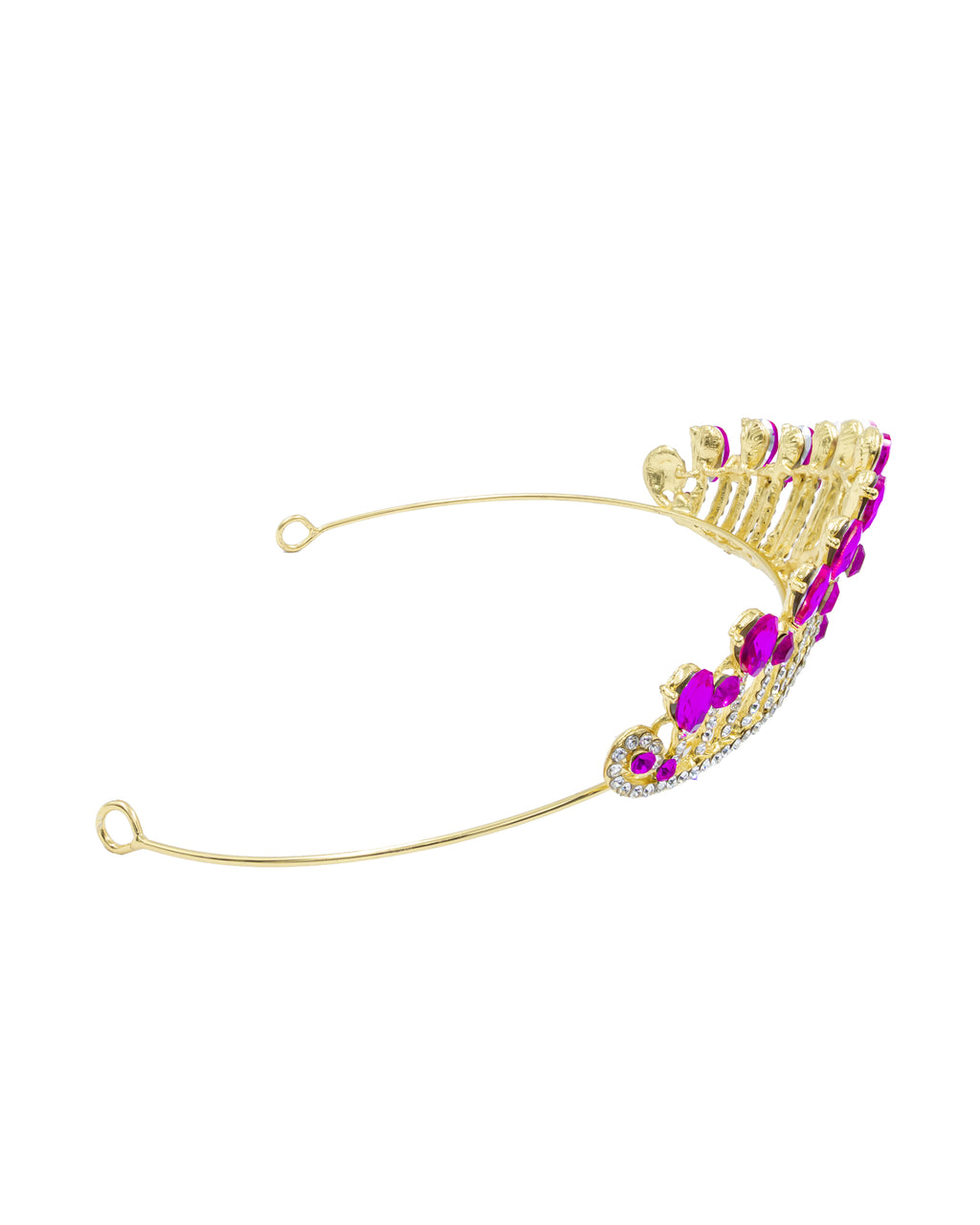 Corona Dorada de Diadema con piedras  - M136 Oro Laminado