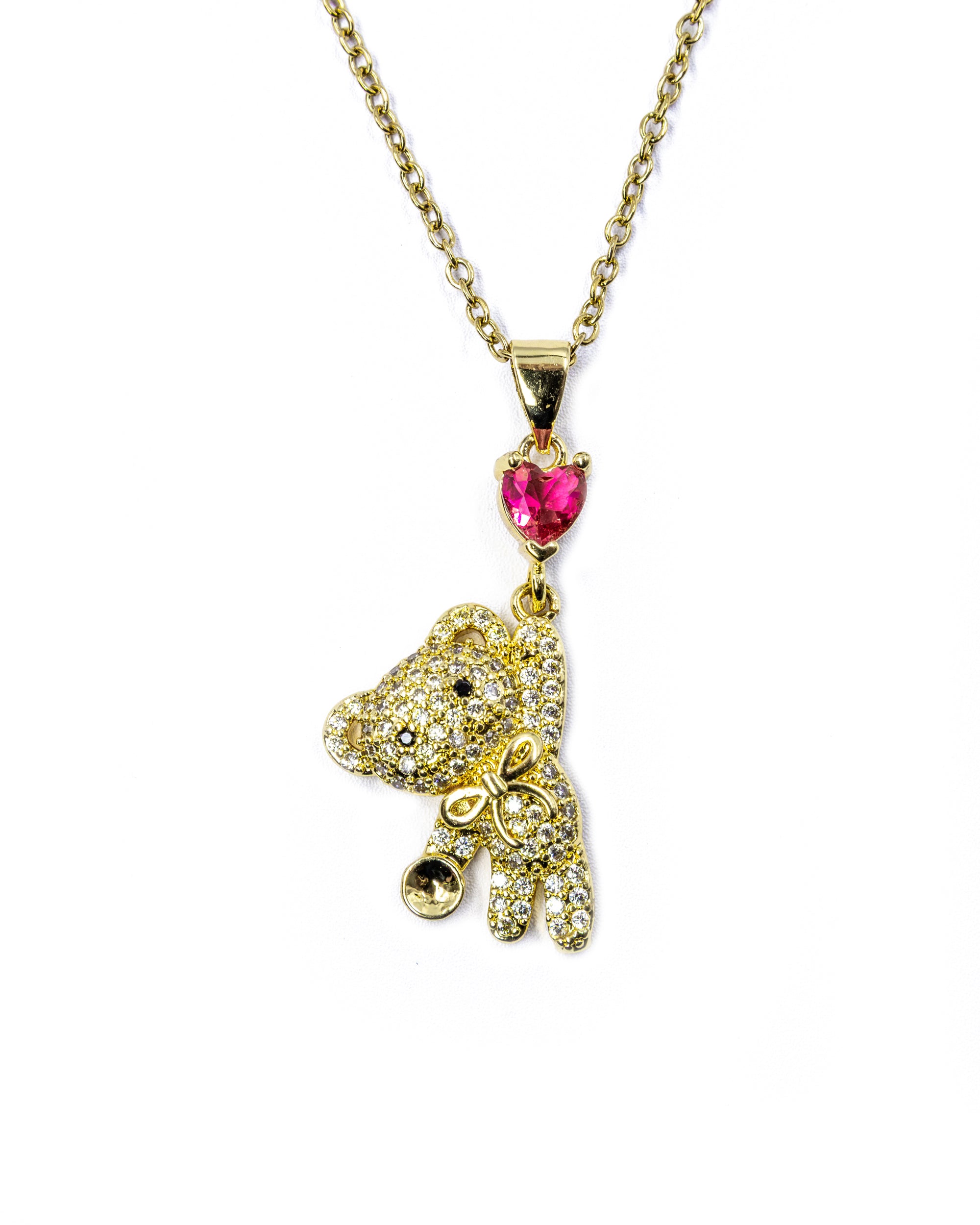 Collar de Oso con Corazon - M46 Acero Inoxidable