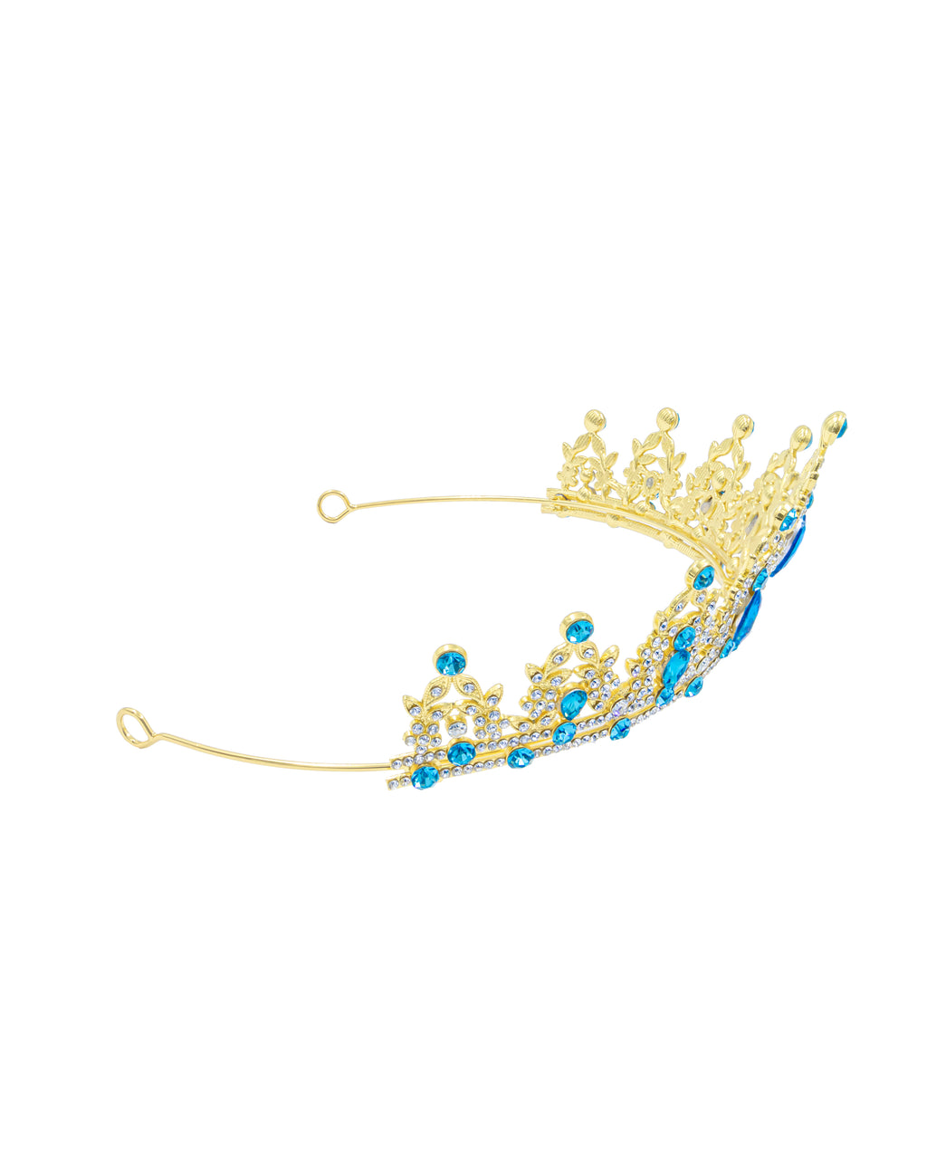 Corona Dorada de Diadema con piedras  - M137 Oro Laminado