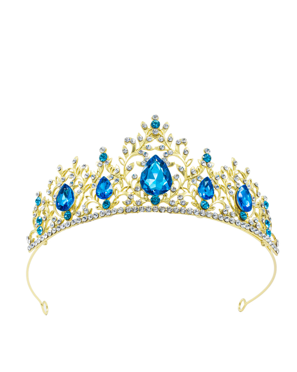 Corona Dorada de Diadema con piedras  - M142 Oro Laminado