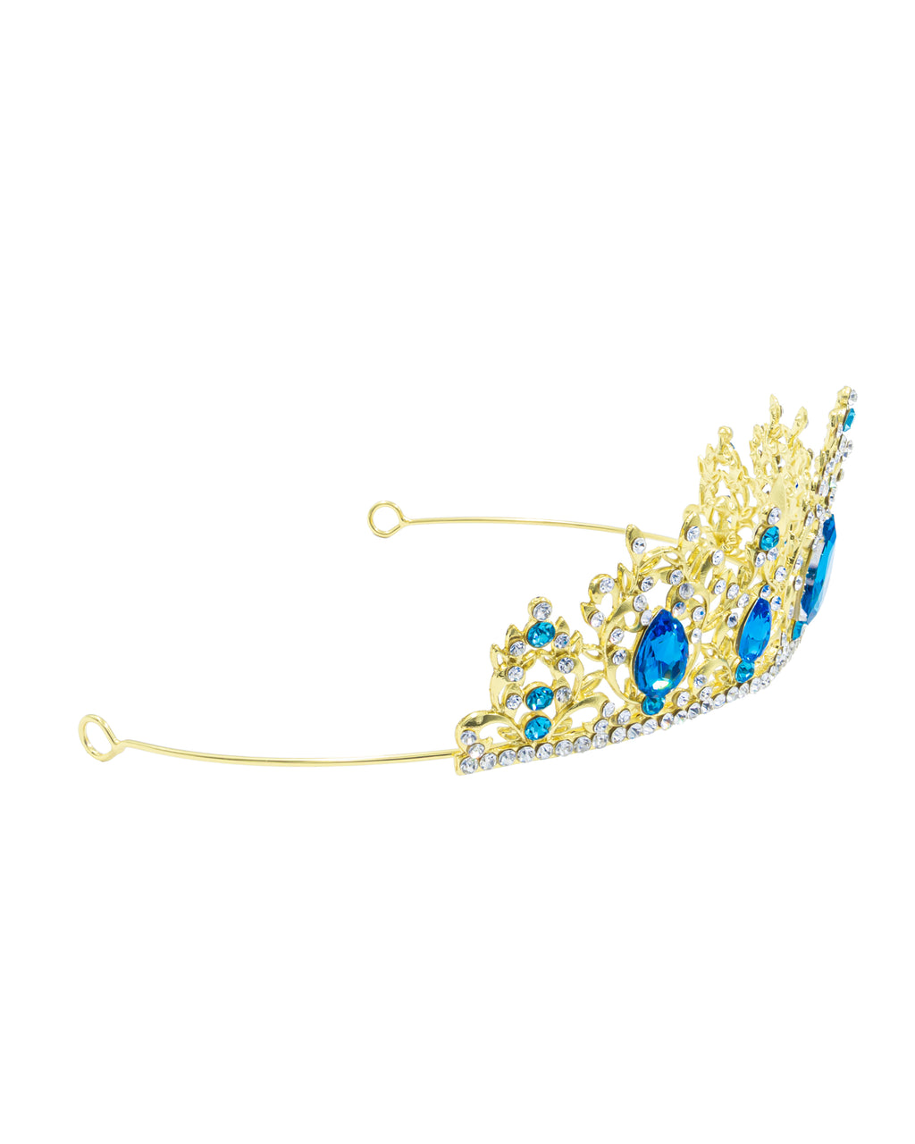Corona Dorada de Diadema con piedras  - M142 Oro Laminado