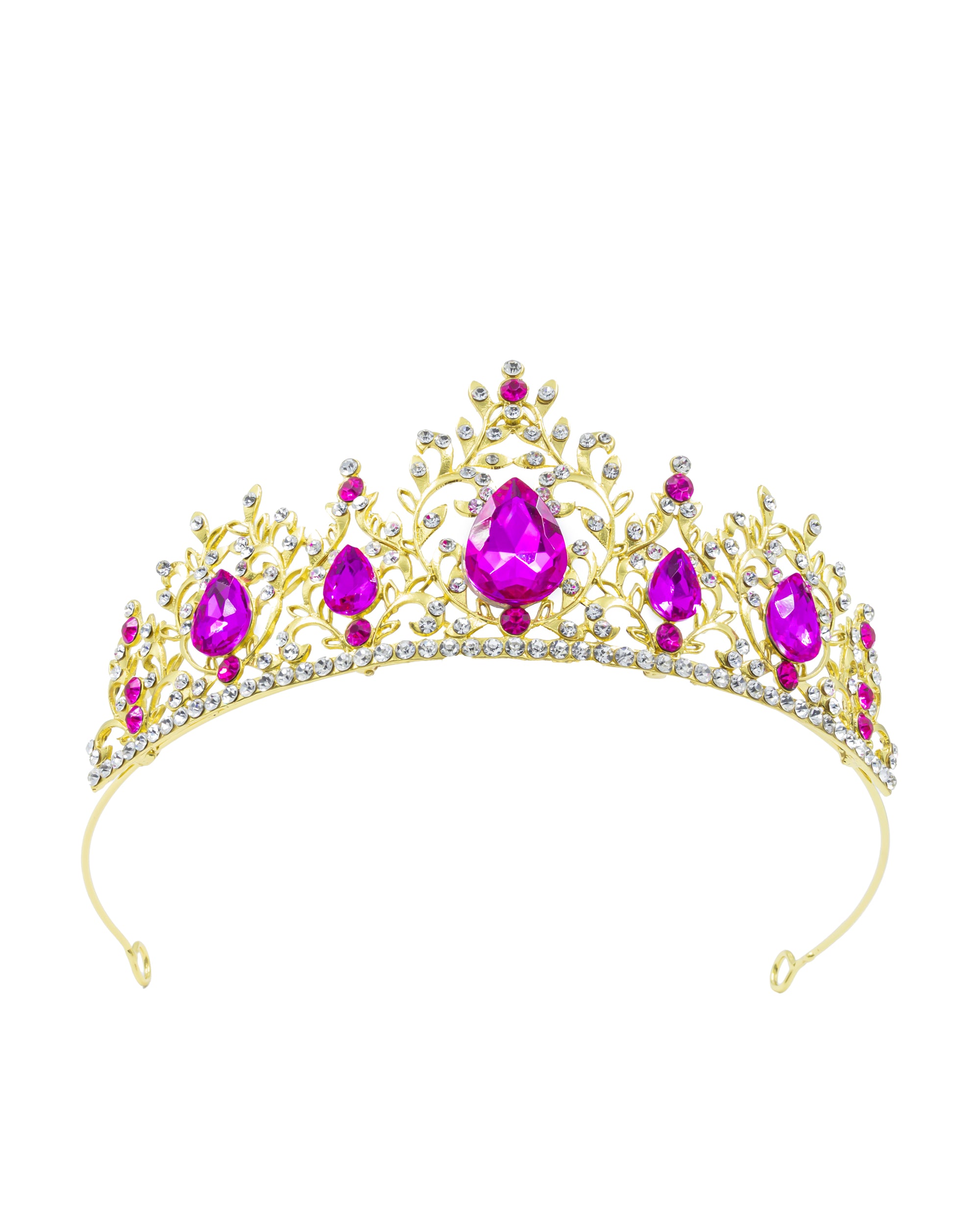 Corona Dorada de Diadema con piedras  - M143 Oro Laminado