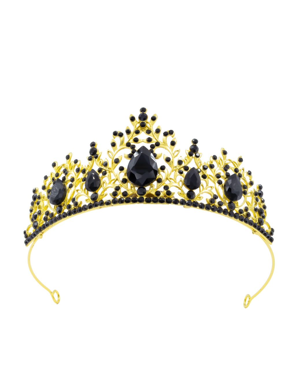 Corona Dorada de Diadema con piedras  - M144 Oro Laminado