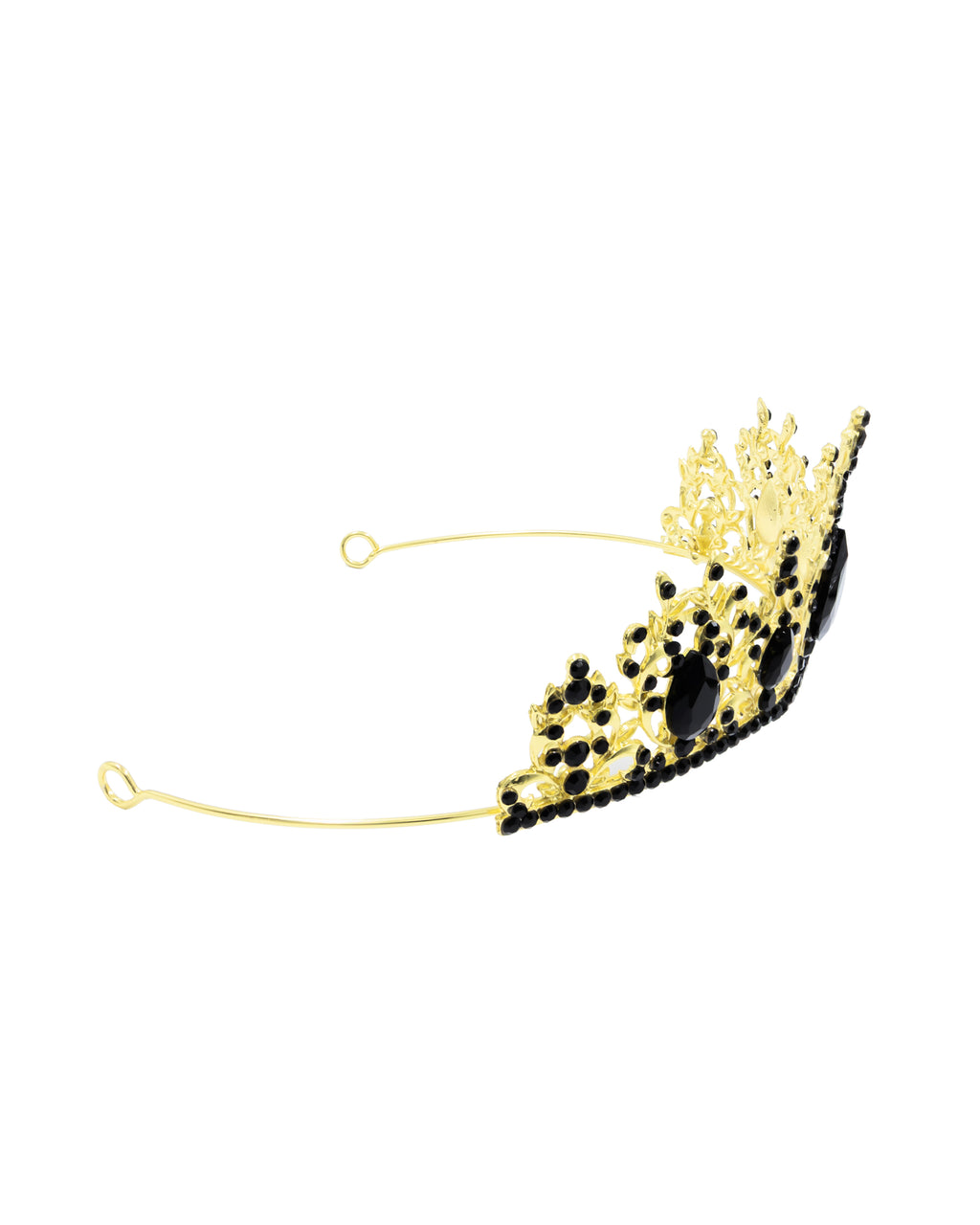 Corona Dorada de Diadema con piedras  - M144 Oro Laminado