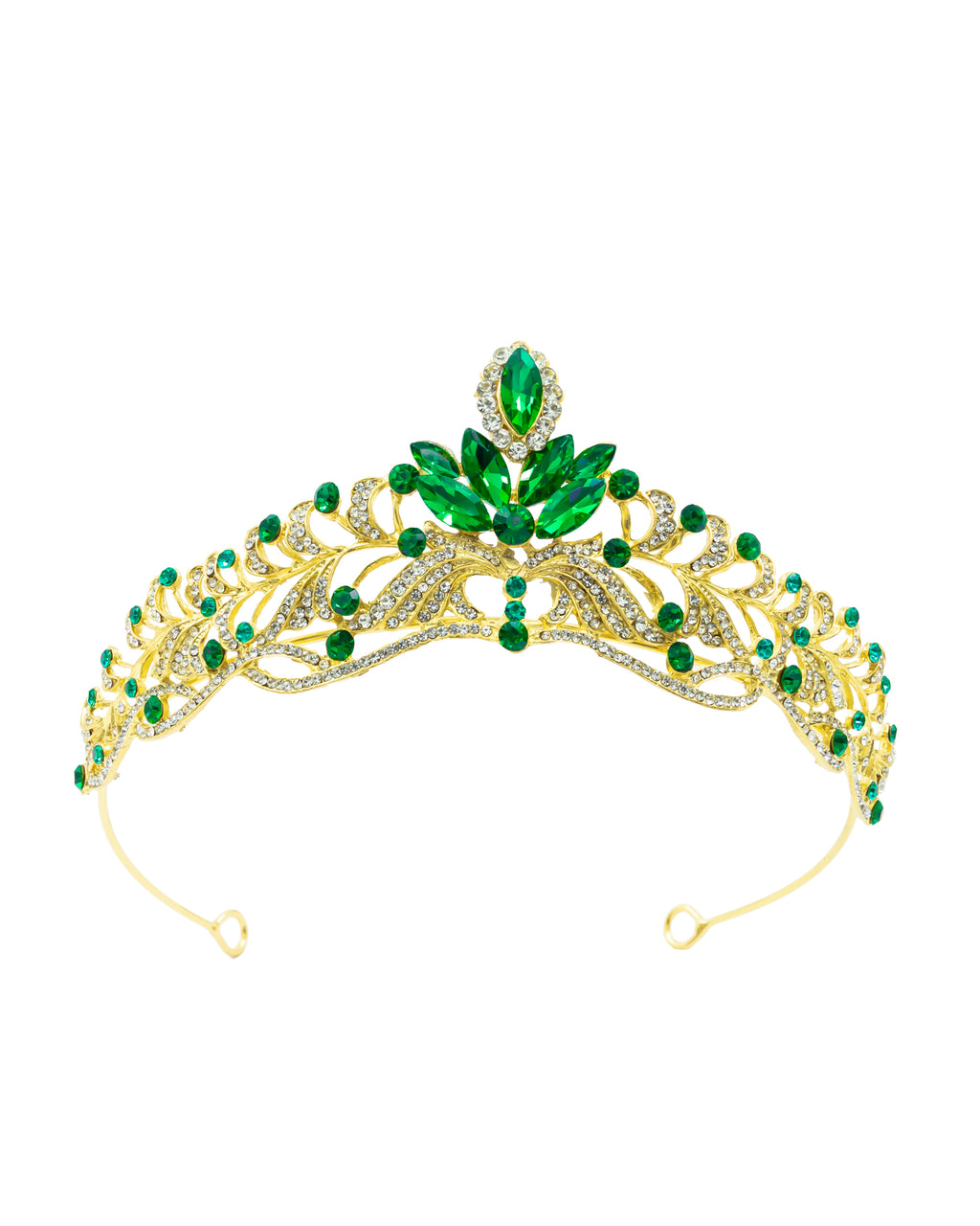 Corona Dorada de Diadema con piedras  - M146 Oro Laminado