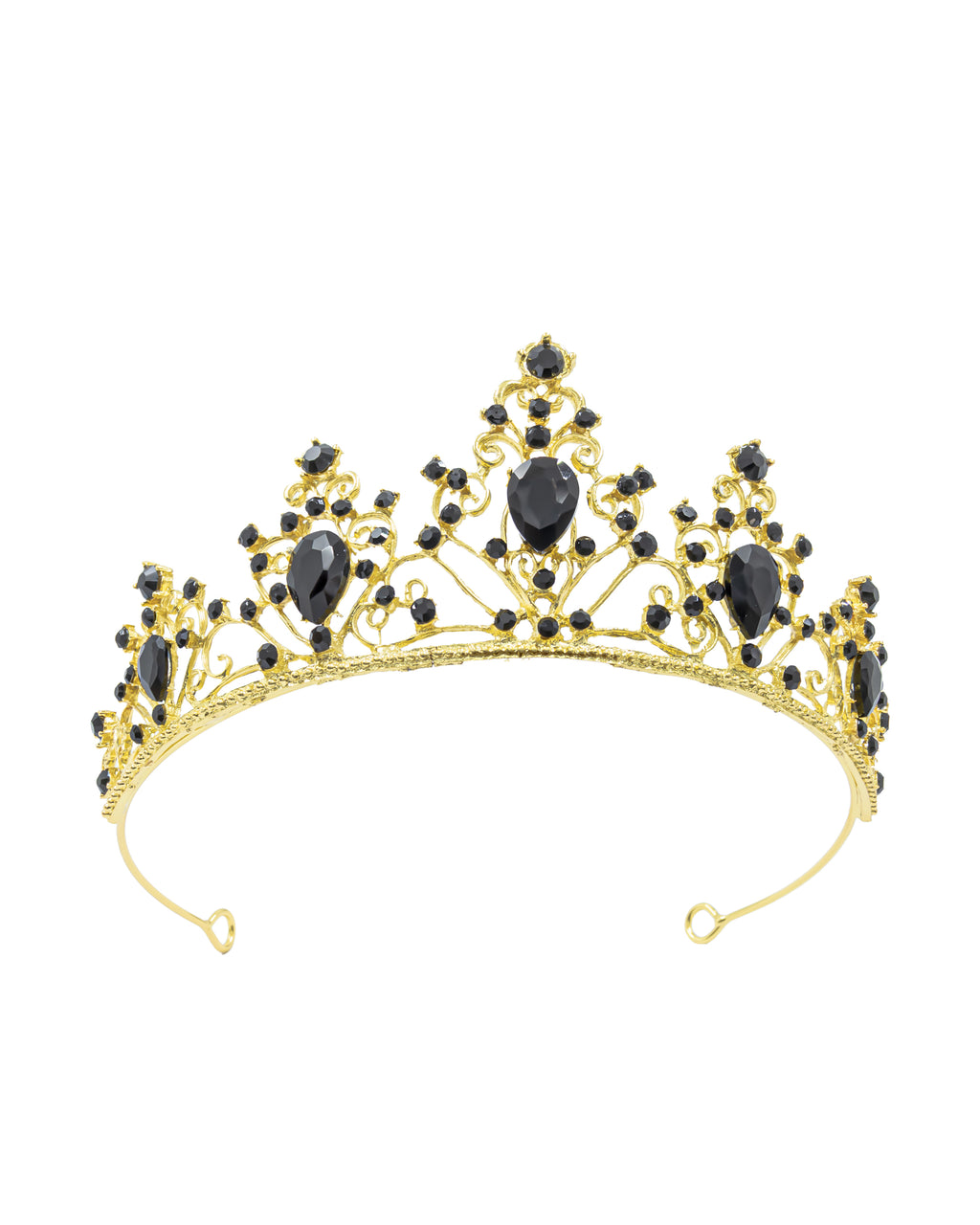 Corona Dorada de Diadema con piedras  - M147 Oro Laminado