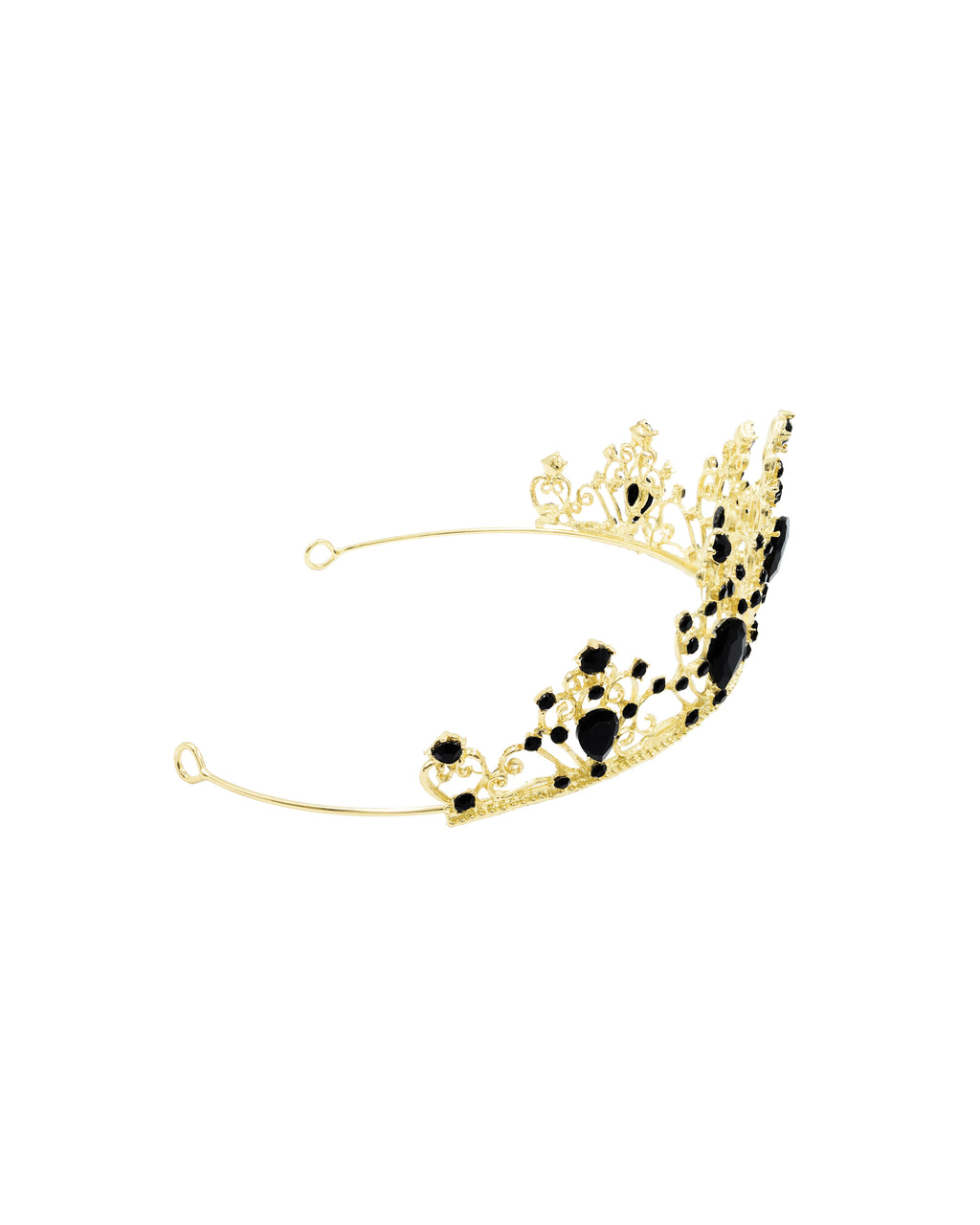 Corona Dorada de Diadema con piedras  - M147 Oro Laminado