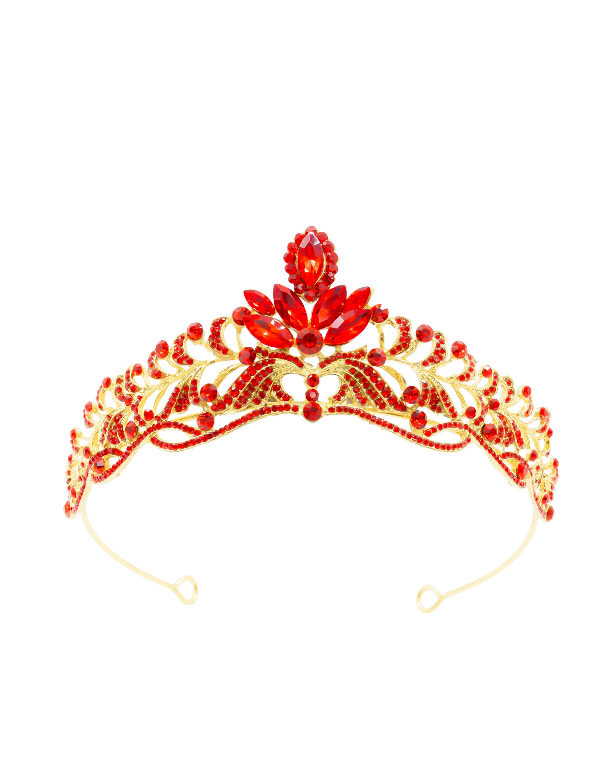 Corona Dorada de Diadema con piedras  - M148 Oro Laminado