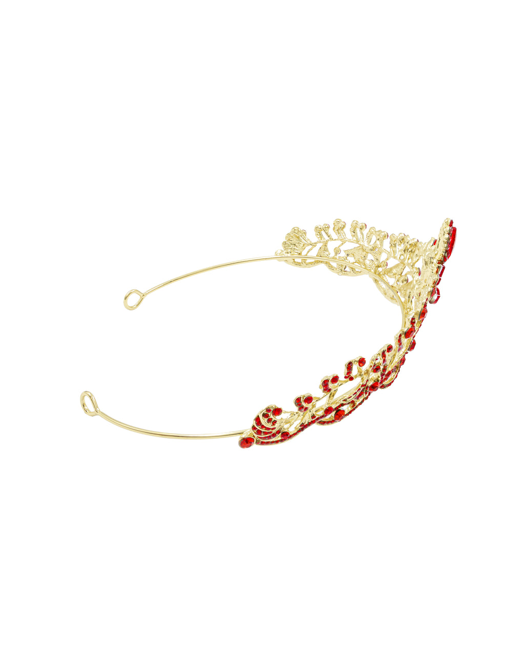 Corona Dorada de Diadema con piedras  - M148 Oro Laminado