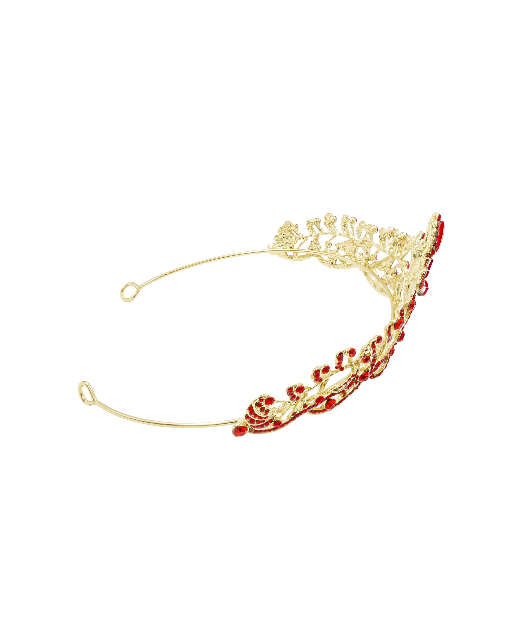 Corona Dorada de Diadema con piedras  - M148 Oro Laminado