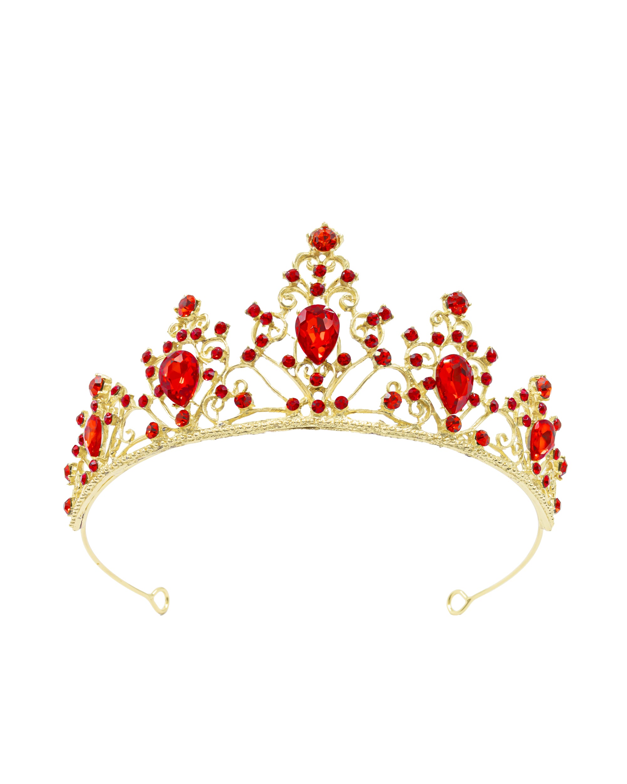 Corona Dorada de Diadema con piedras  - M149 Oro Laminado