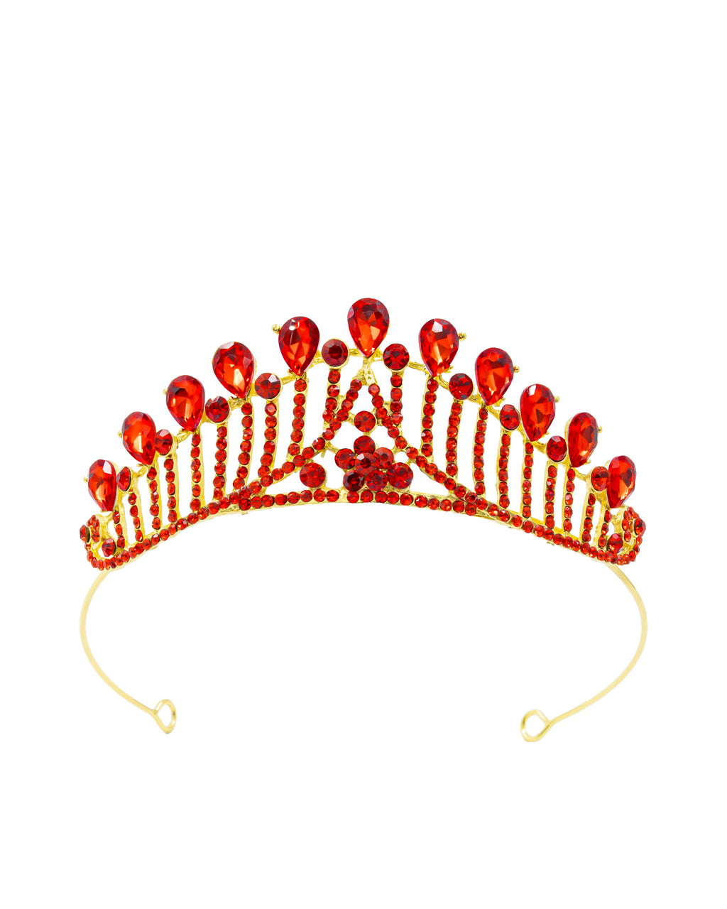Corona Dorada de Diadema con piedras  - M153 Oro Laminado