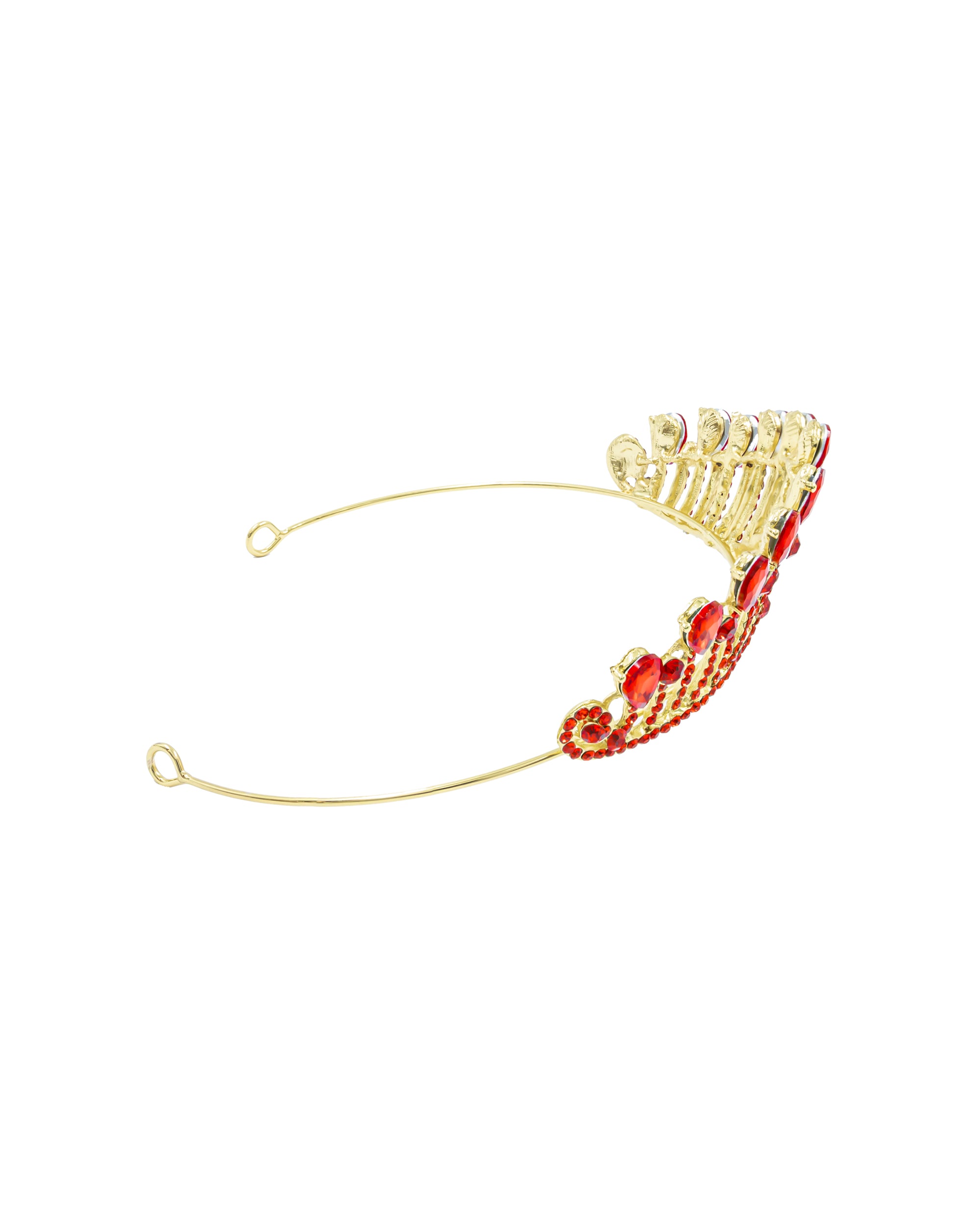 Corona Dorada de Diadema con piedras  - M153 Oro Laminado