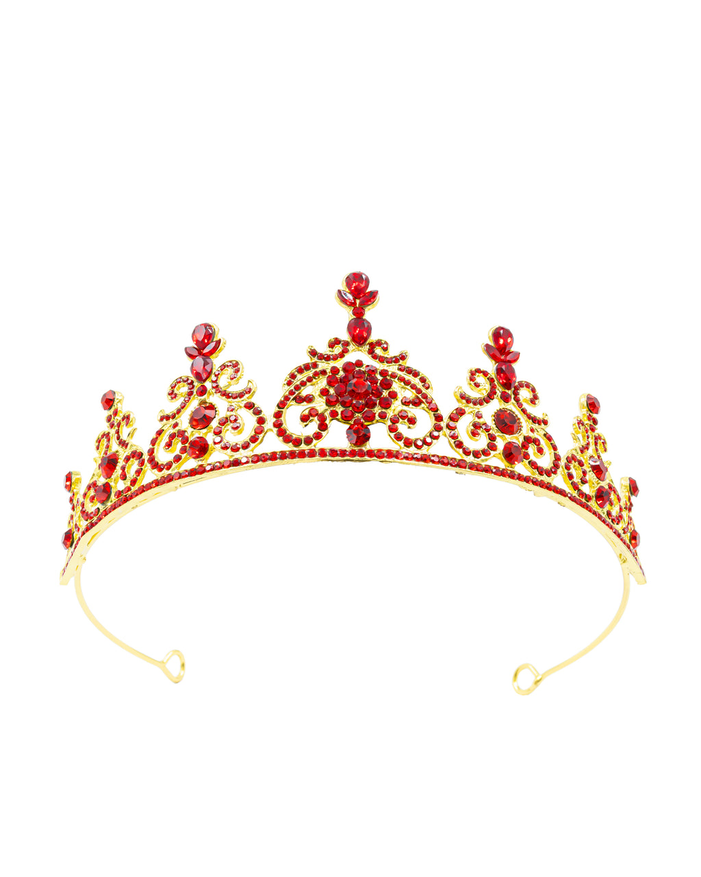 Corona Dorada de Diadema con piedras  - M156 Oro Laminado