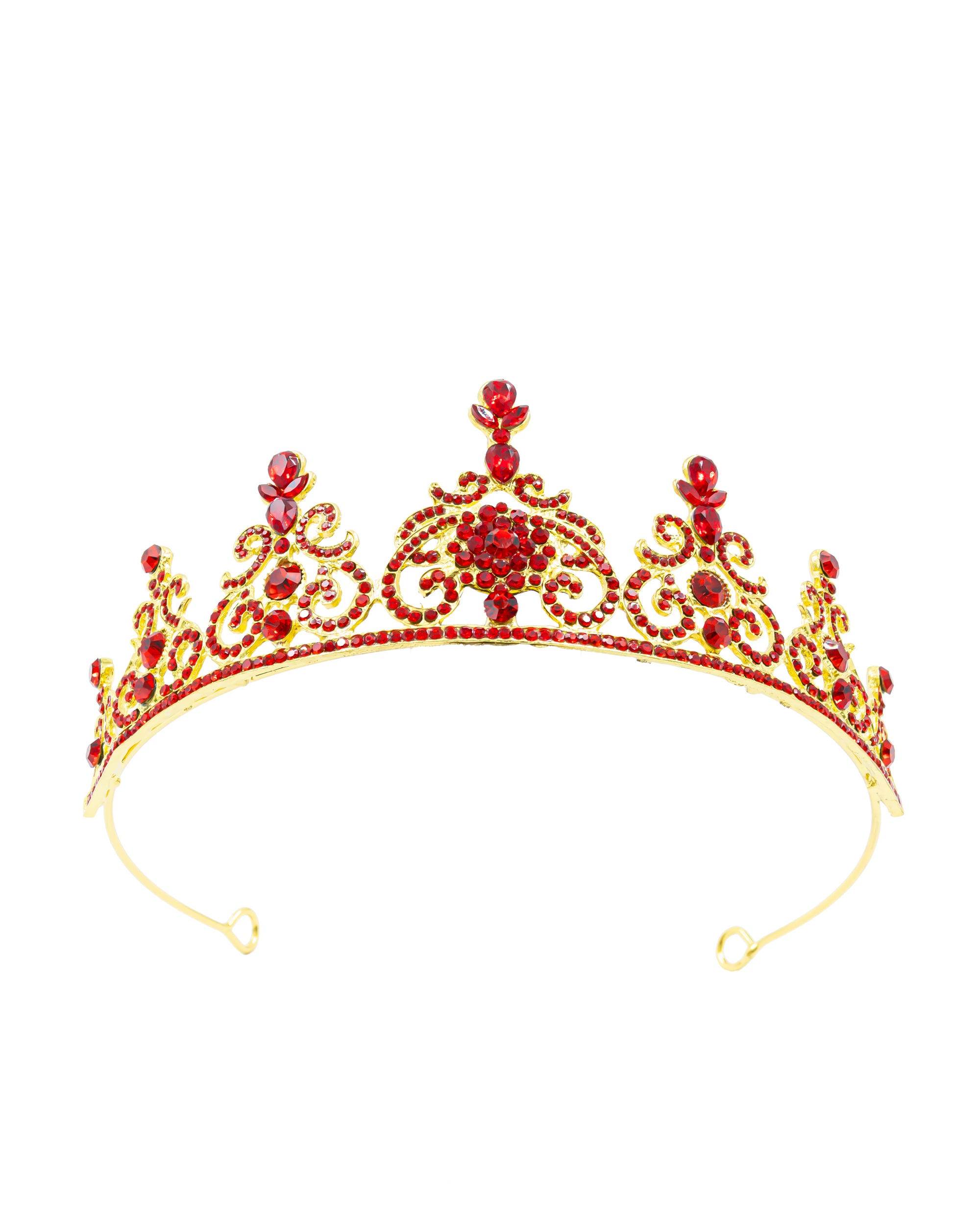 Corona Dorada de Diadema con piedras  - M156 Oro Laminado