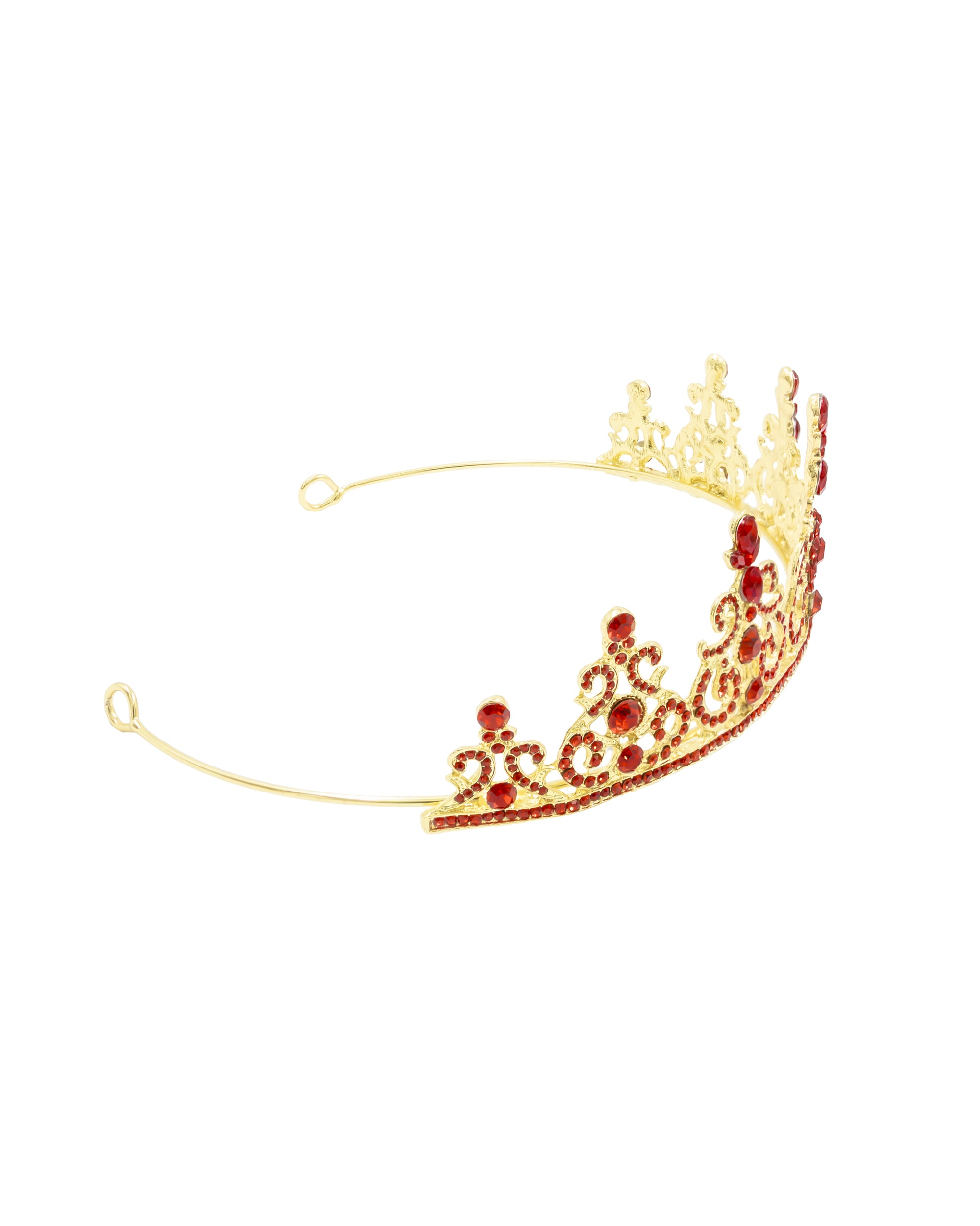 Corona Dorada de Diadema con piedras  - M156 Oro Laminado