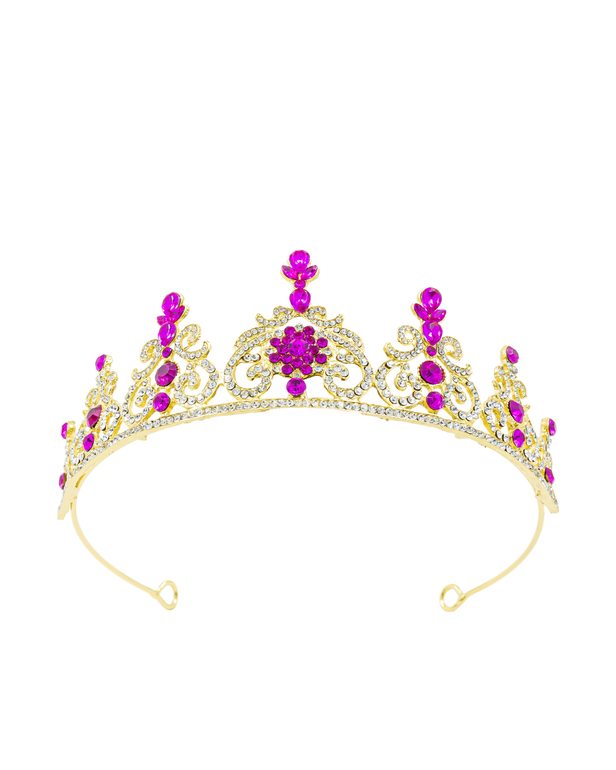 Corona Dorada de Diadema con piedras  - M158 Oro Laminado