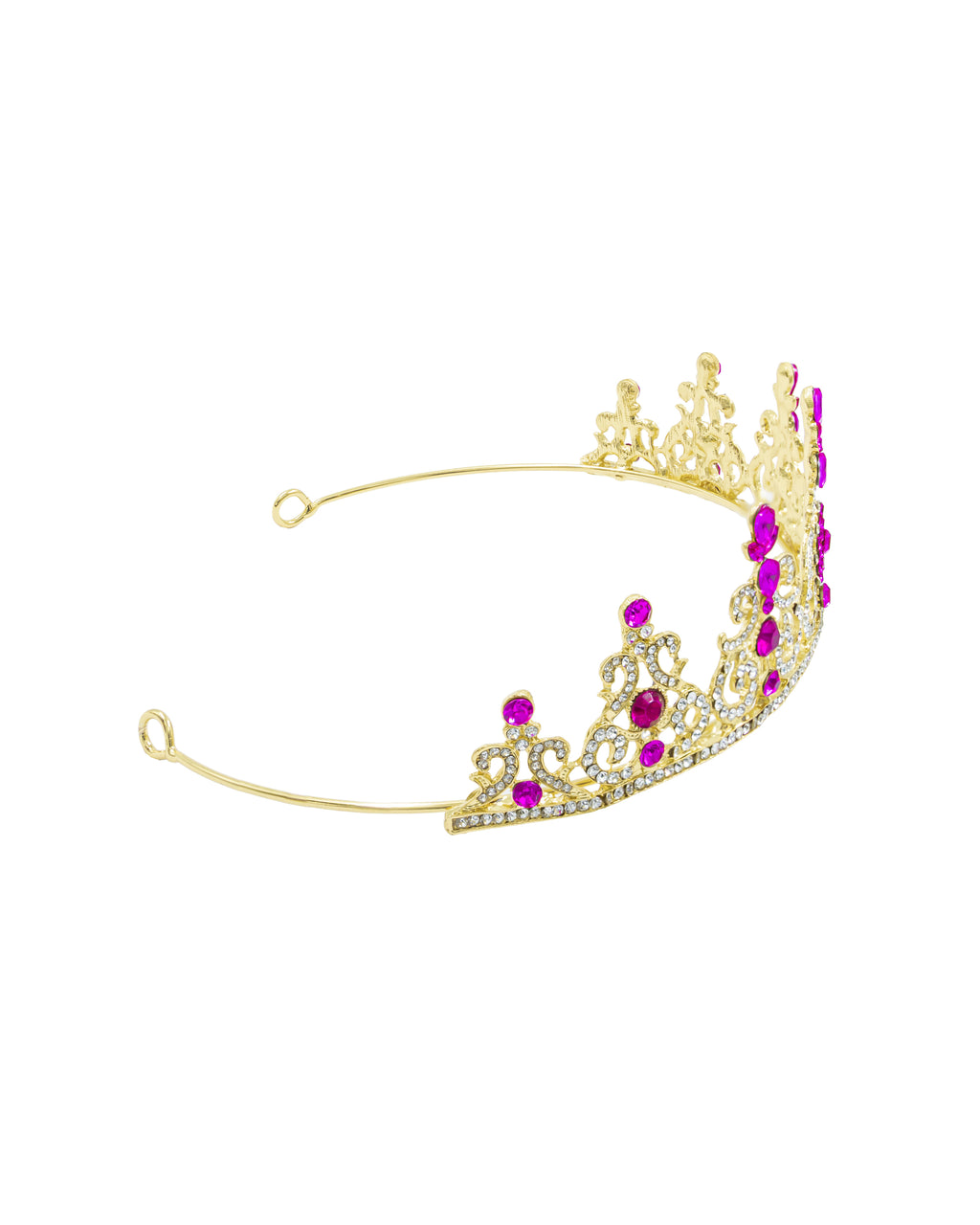 Corona Dorada de Diadema con piedras  - M158 Oro Laminado