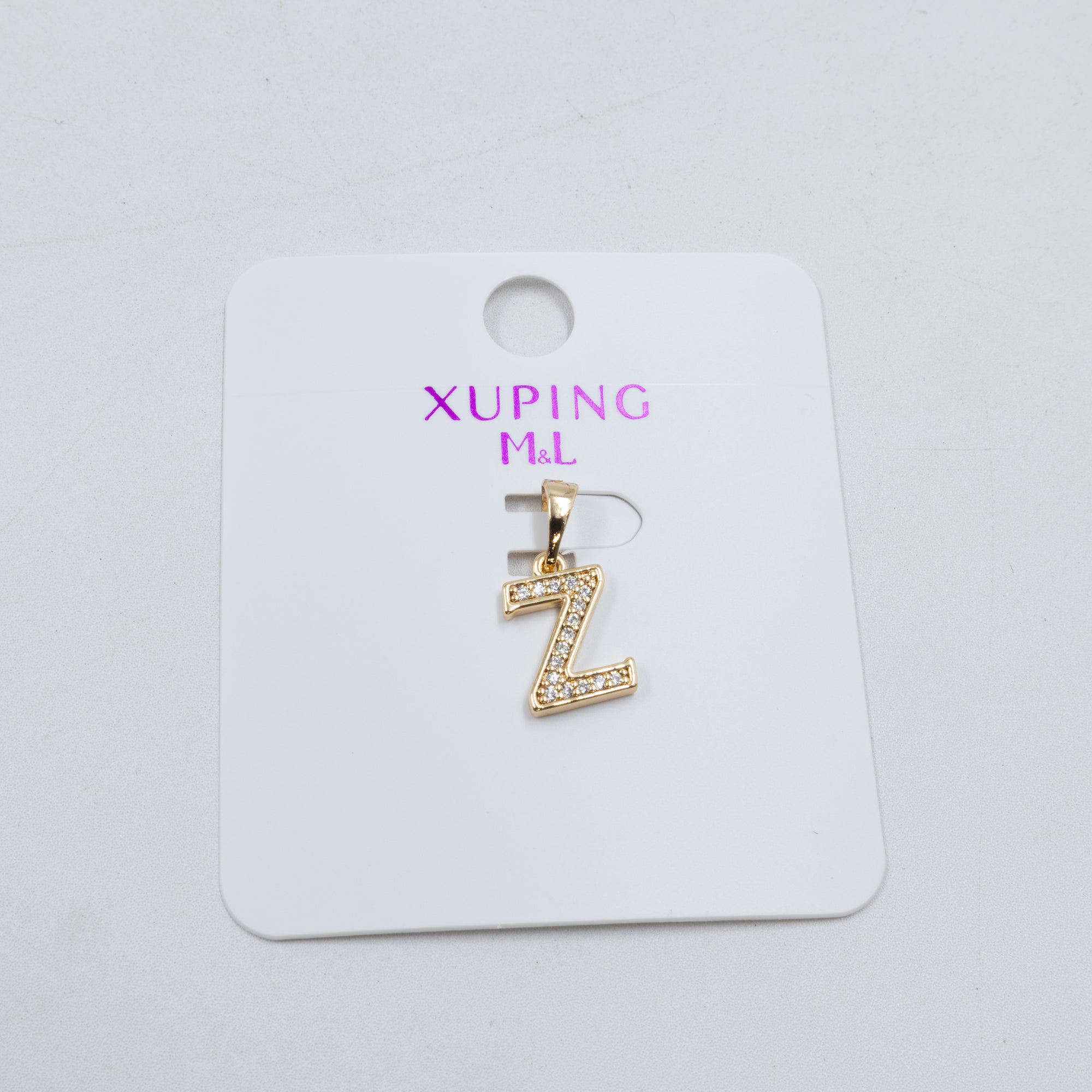 Dije de Letra Z con Piedras M5 Oro Lamiando