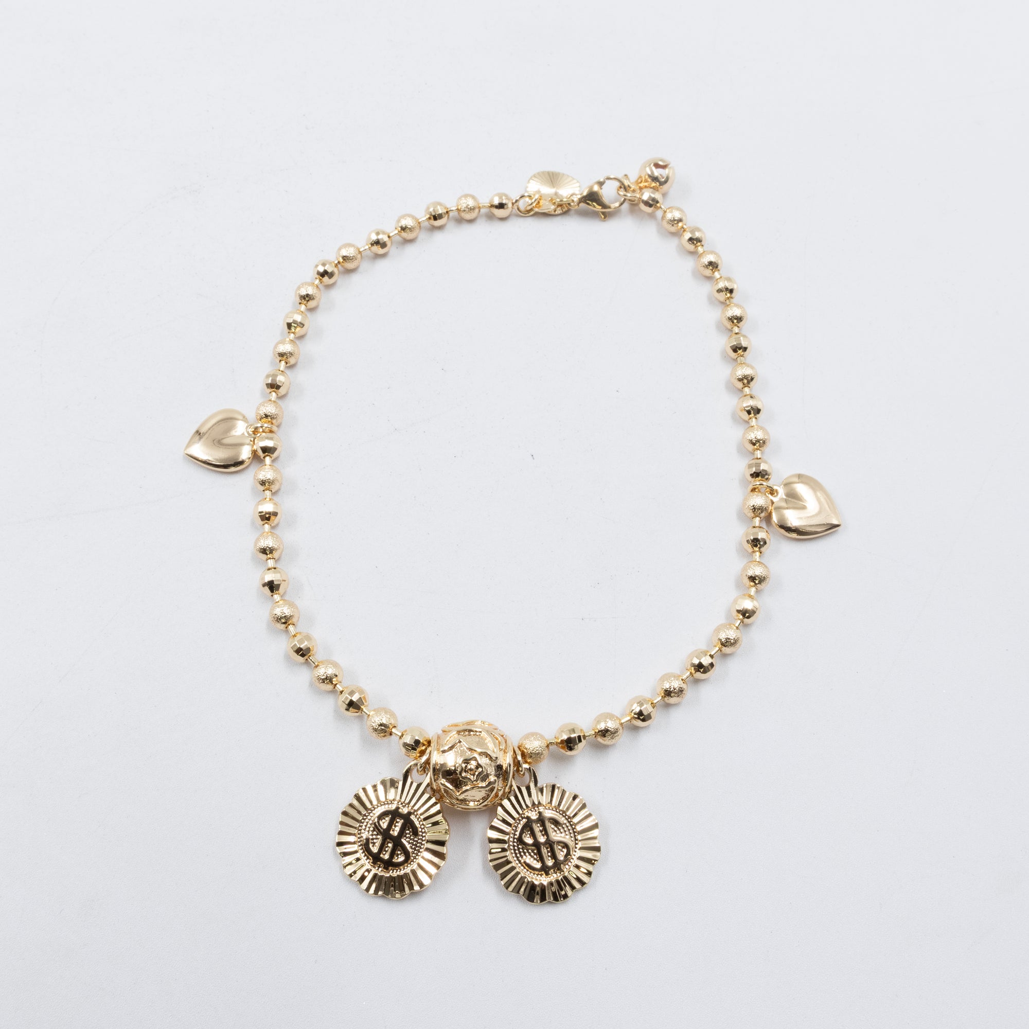 Pulsera Dorada con Dijes M1 Oro Laminado