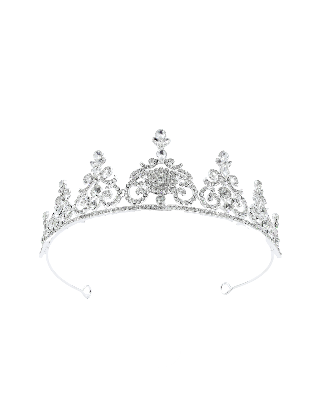 Corona Plateada de Diadema con piedras  - M161 Oro Laminado