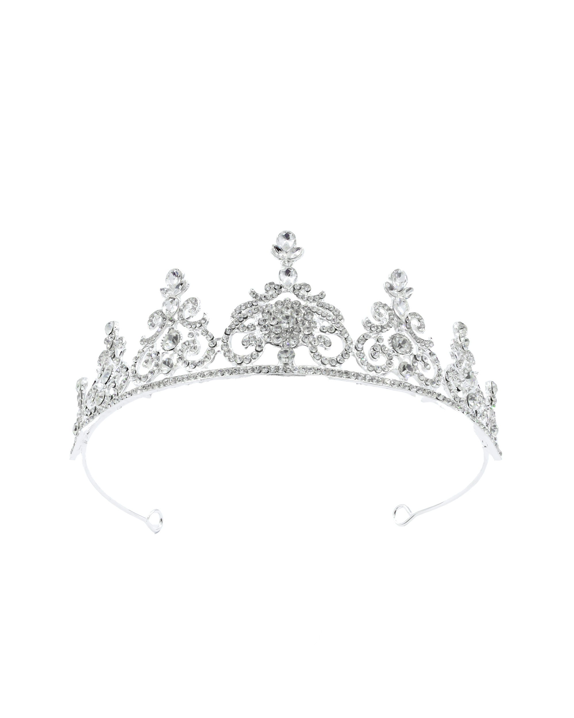 Corona Plateada de Diadema con piedras  - M161 Oro Laminado