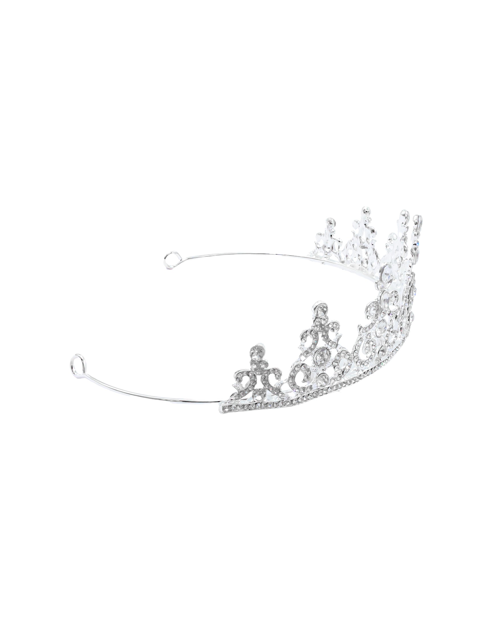 Corona Plateada de Diadema con piedras  - M161 Oro Laminado