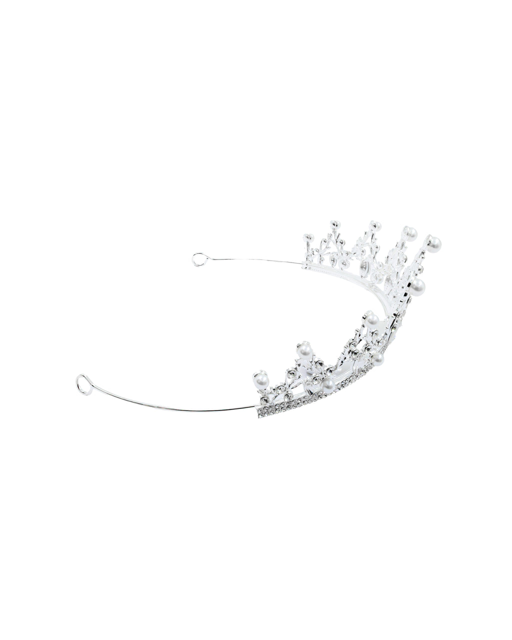 Corona Plateada de Diadema con piedras  - M162 Oro Laminado