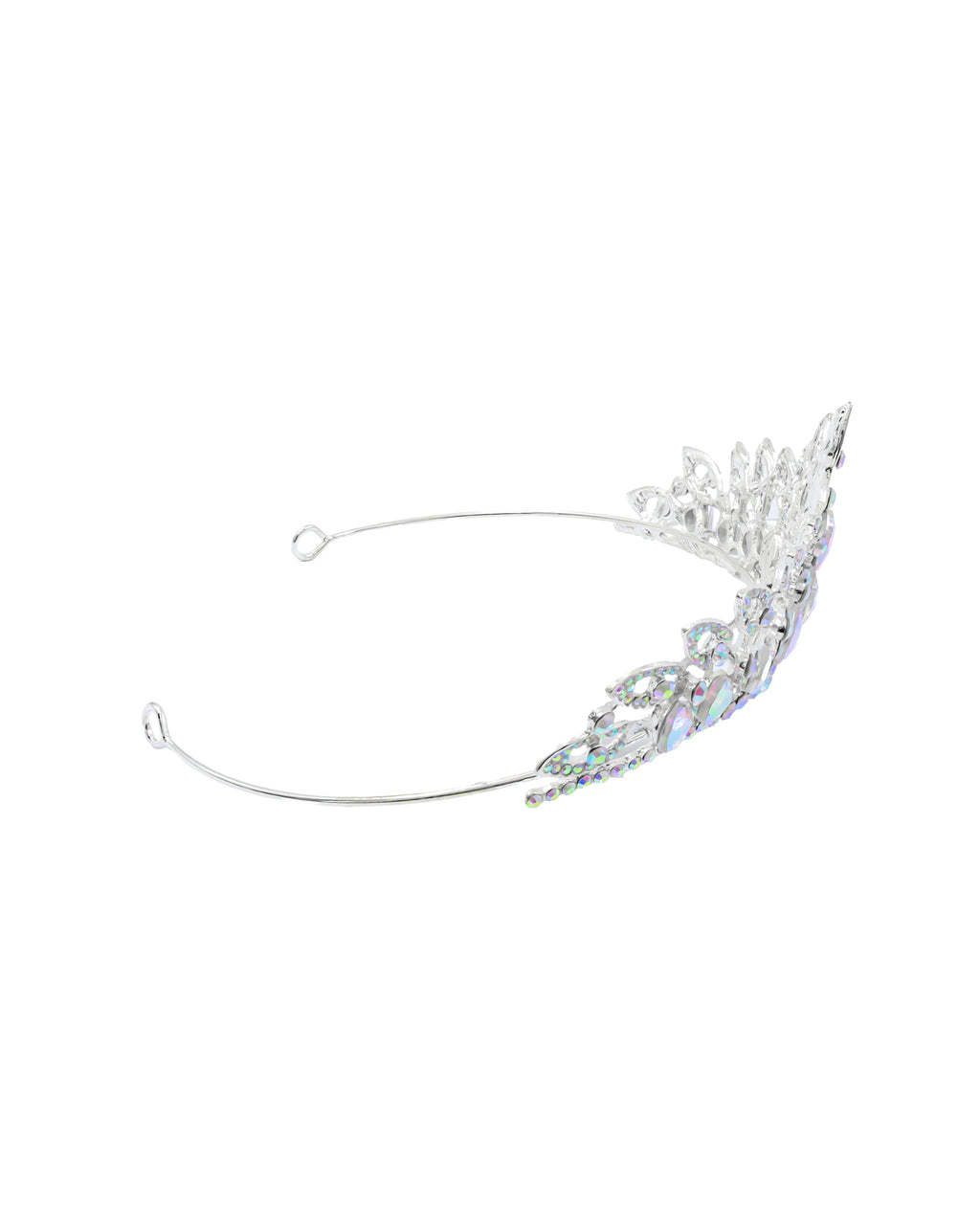 Corona Plateada de Diadema con piedras  - M163 Oro Laminado
