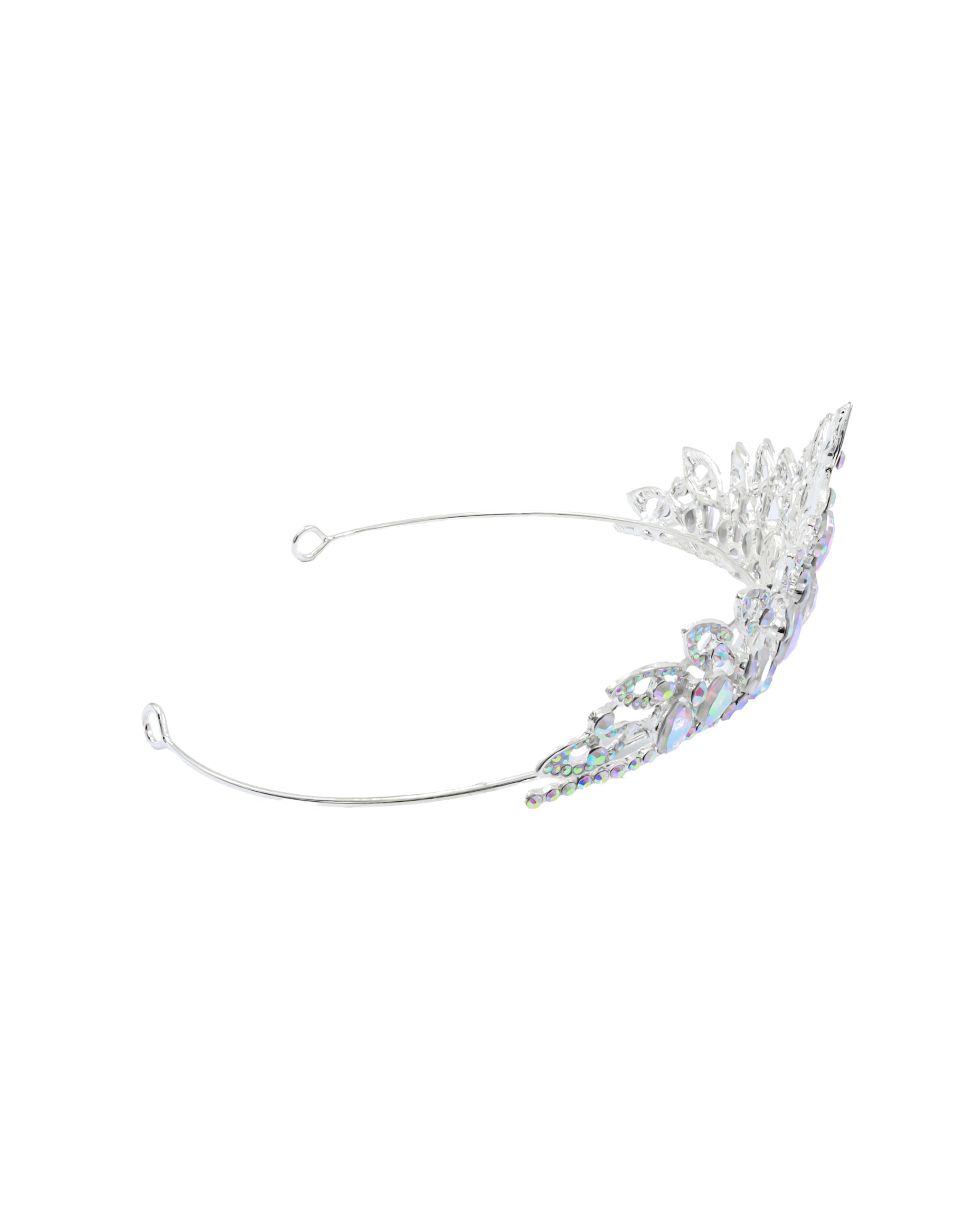 Corona Plateada de Diadema con piedras  - M163 Oro Laminado