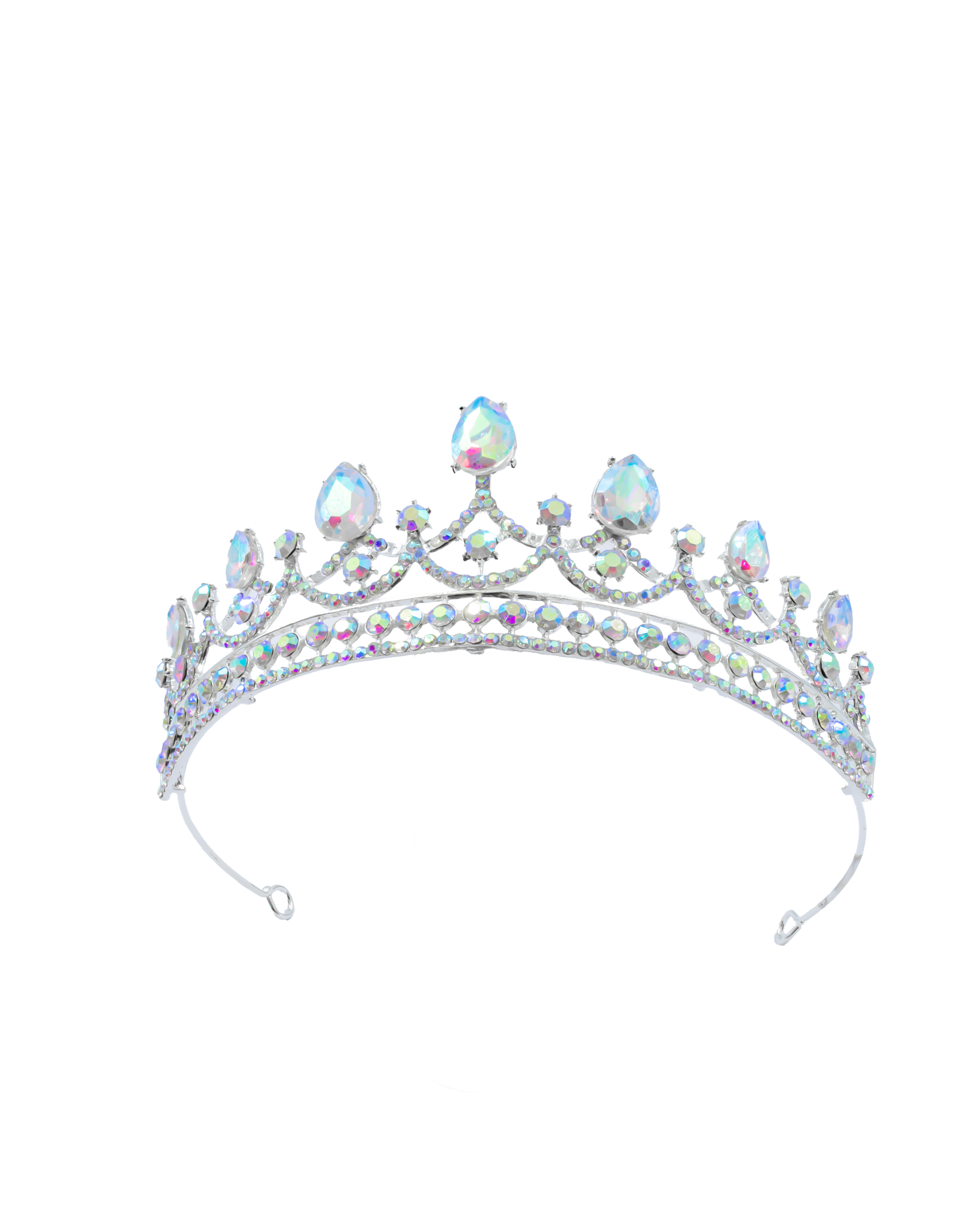 Corona Plateada de Diadema con piedras  - M164 Oro Laminado