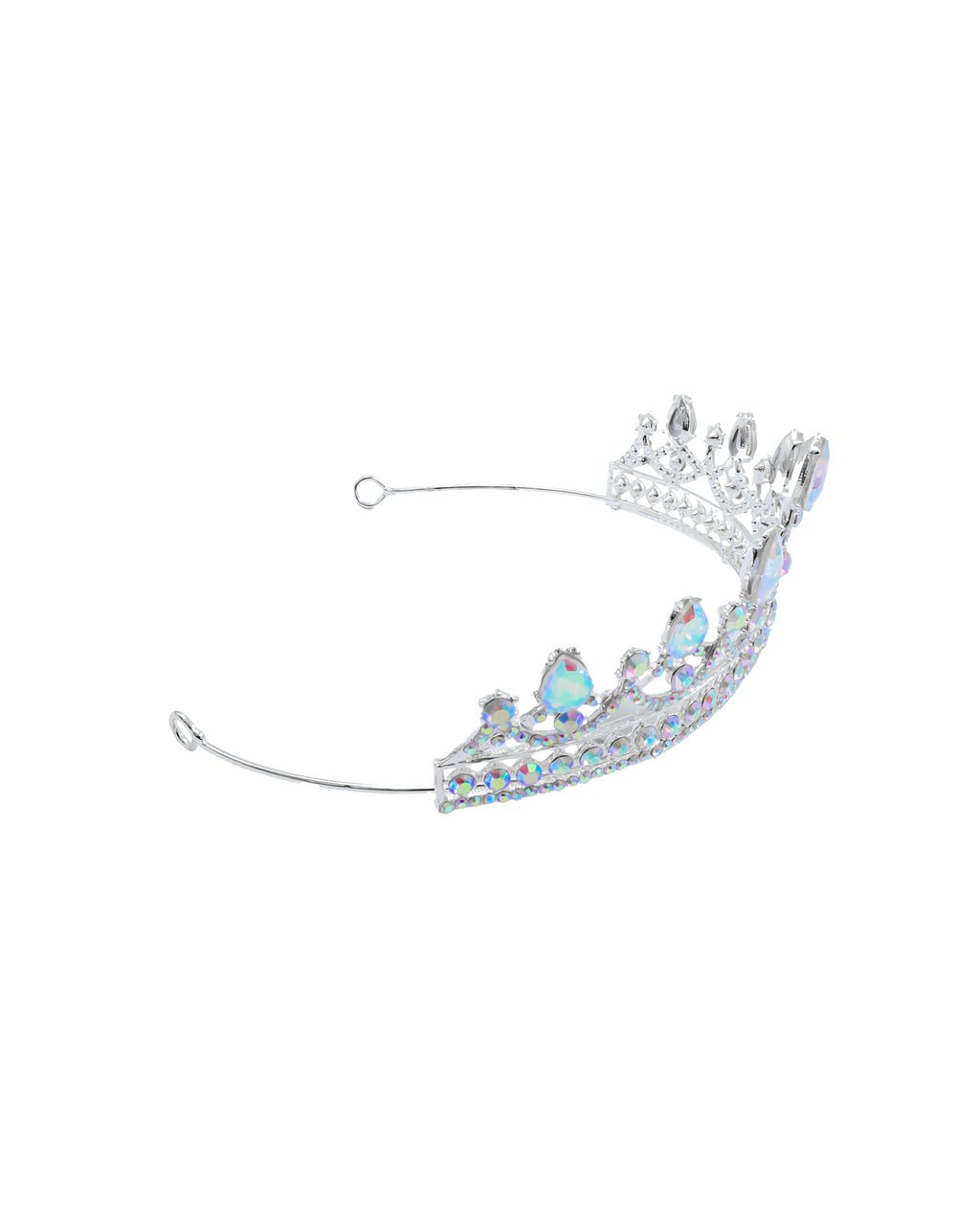 Corona Plateada de Diadema con piedras  - M164 Oro Laminado