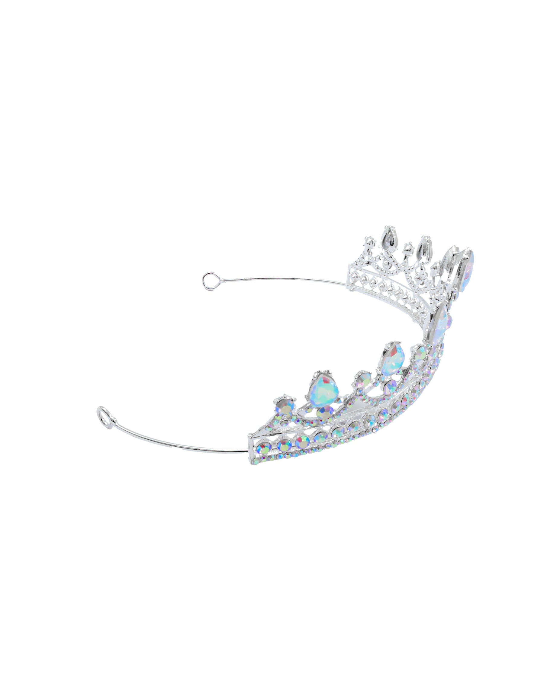 Corona Plateada de Diadema con piedras  - M164 Oro Laminado
