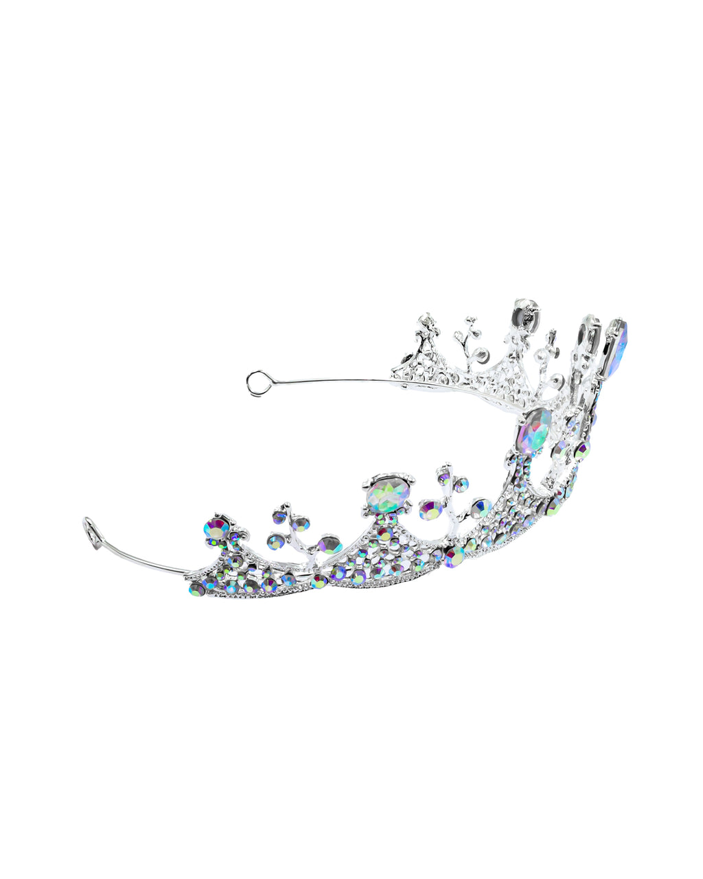 Corona Plateada de Diadema con piedras  - M166 Oro Laminado