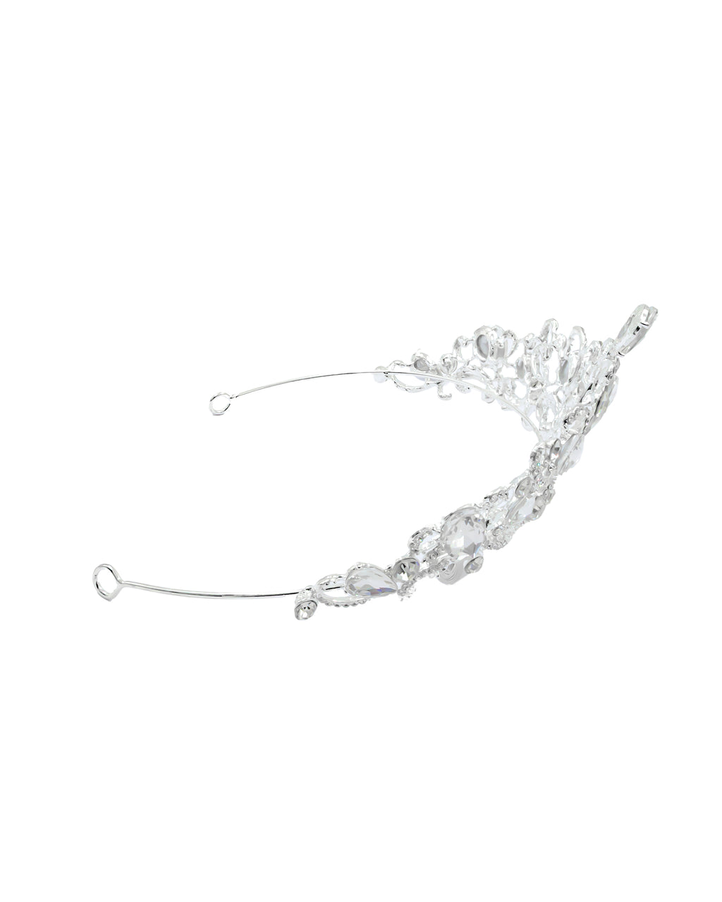 Corona Plateada de Diadema con piedras  - M167 Oro Laminado