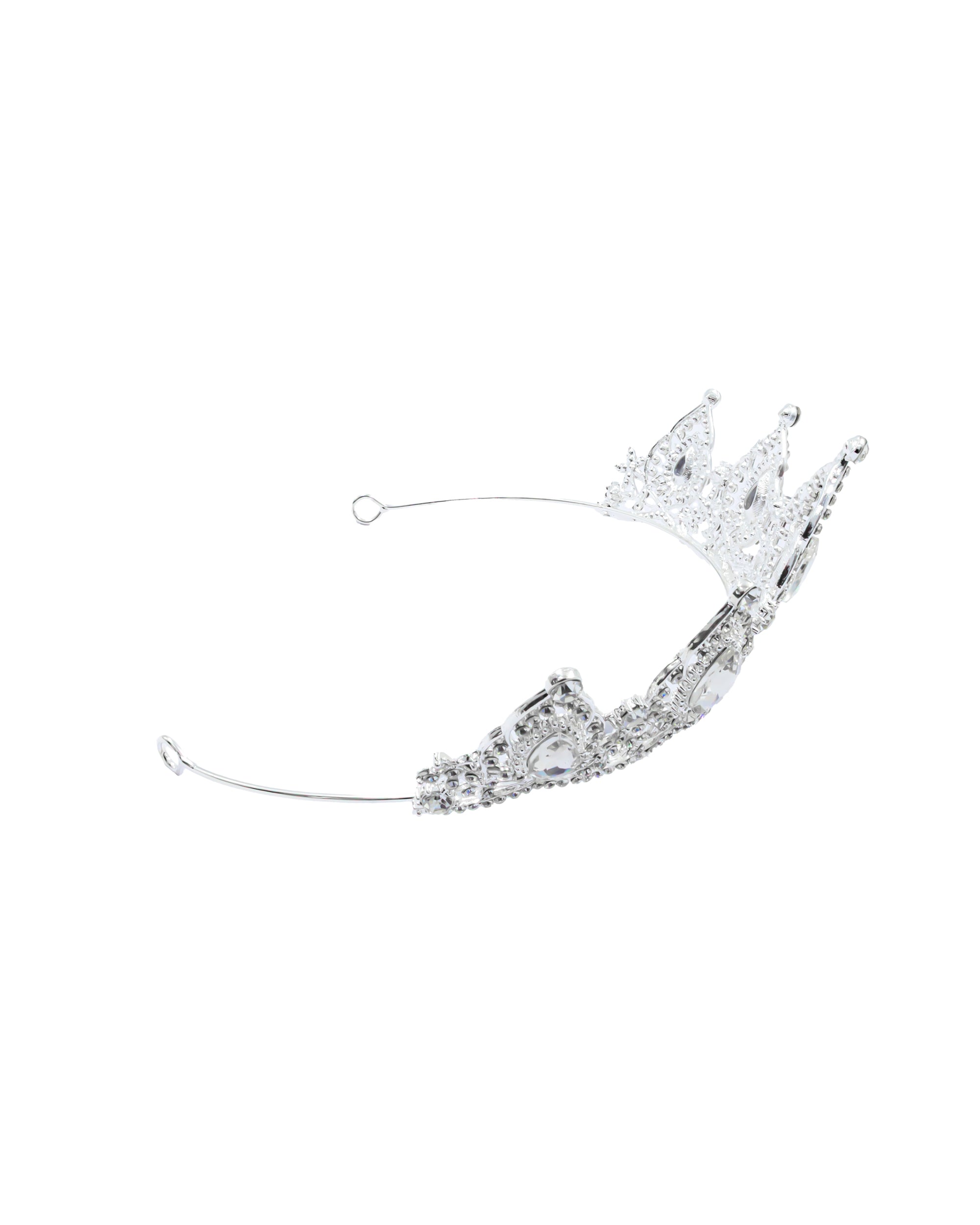 Corona Plateada de Diadema con piedras  - M168 Oro Laminado