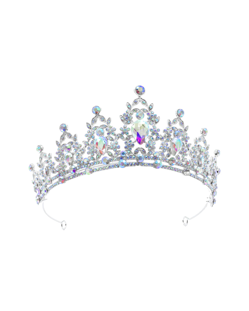 Corona Plateada de Diadema con piedras  - M169 Oro Laminado