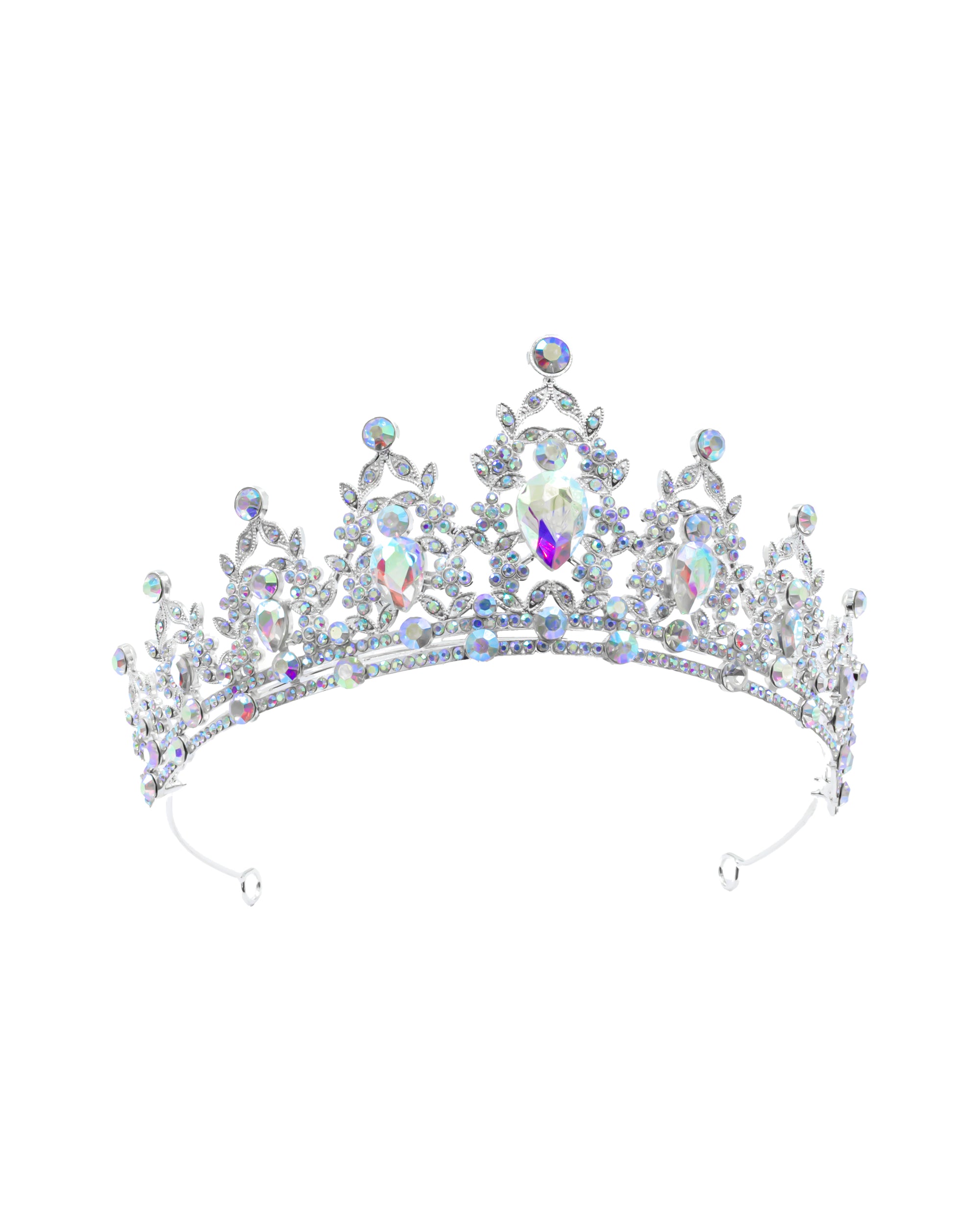 Corona Plateada de Diadema con piedras  - M169 Oro Laminado