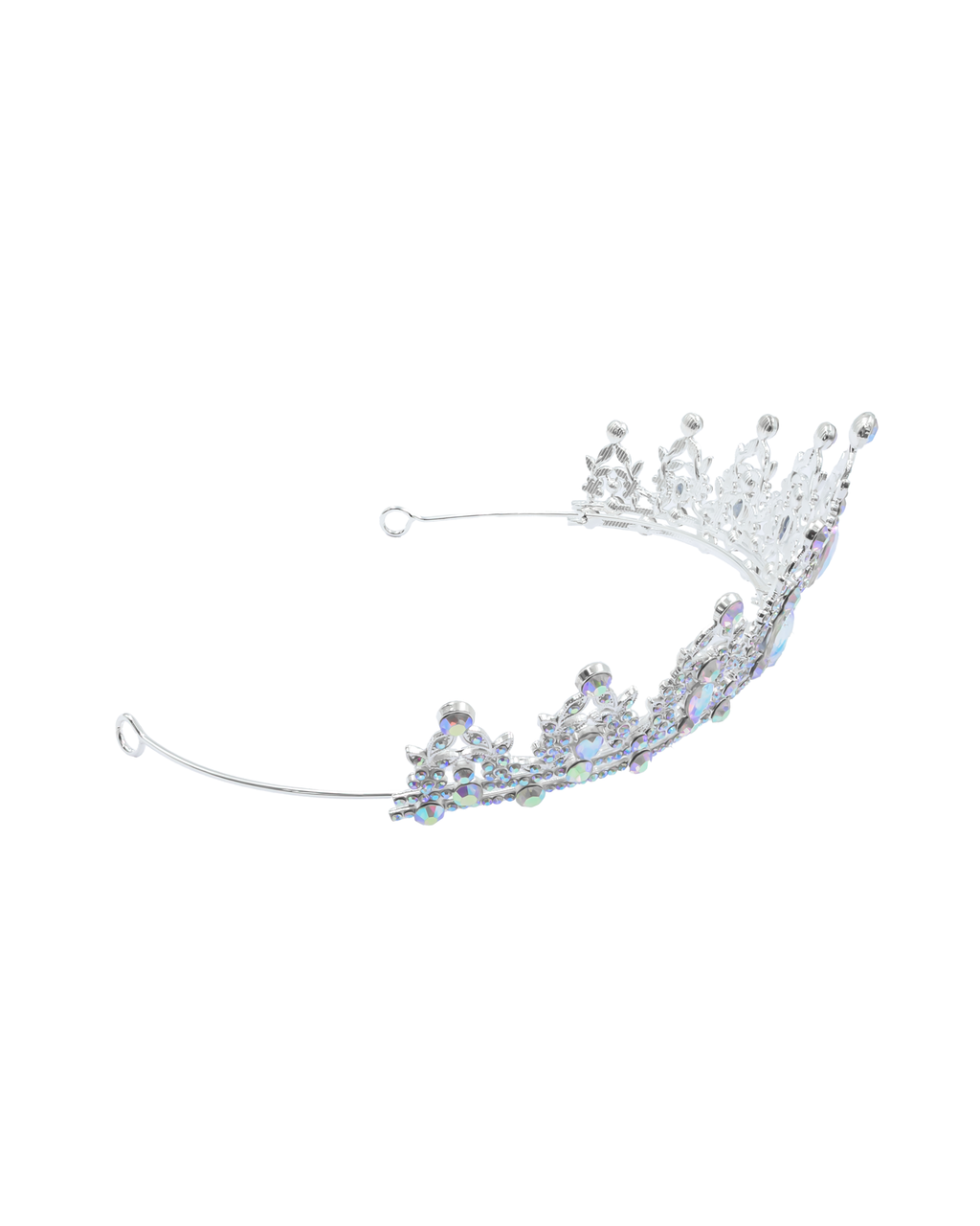 Corona Plateada de Diadema con piedras  - M169 Oro Laminado