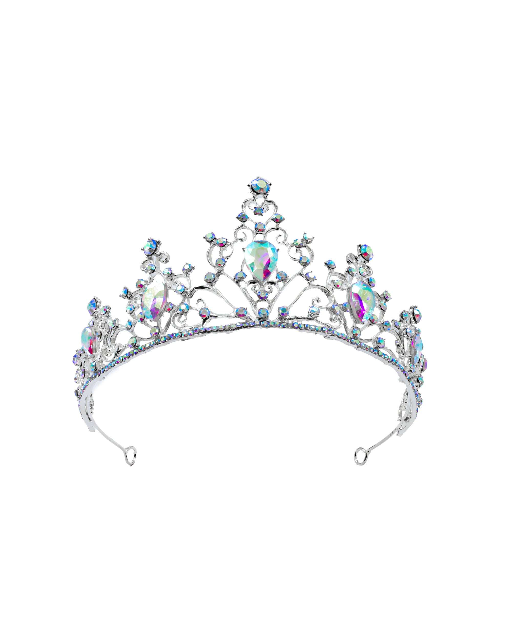 Corona Plateada de Diadema con piedras  - M170 Oro Laminado