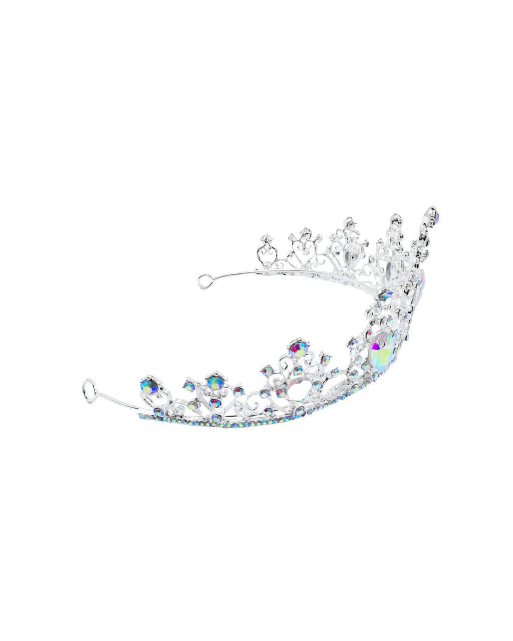 Corona Plateada de Diadema con piedras  - M170 Oro Laminado